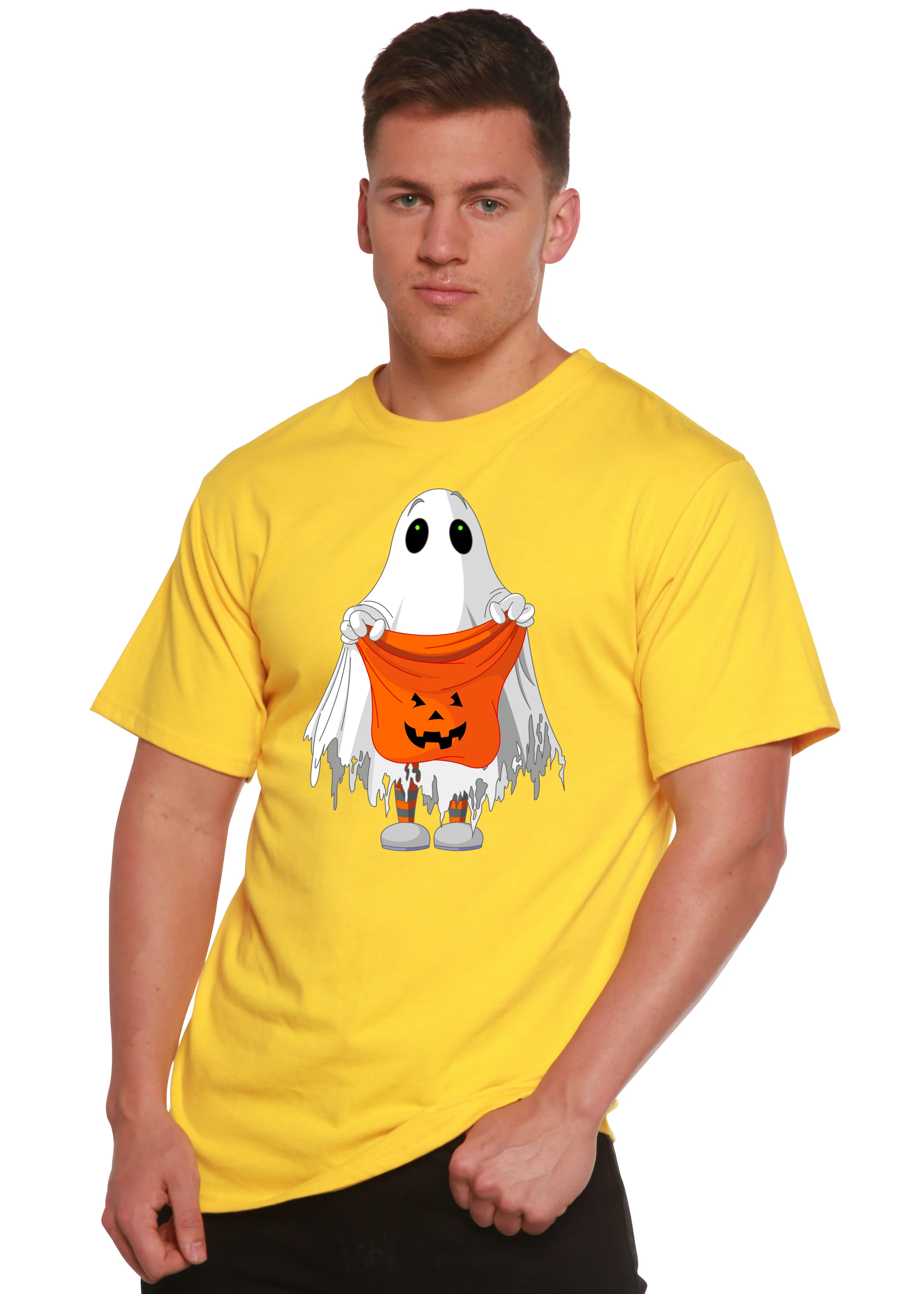 Boo Halloween Men's Bamboo Viscose/Organic Cotton Short Sleeve Graphic T-Shirt - Image 2