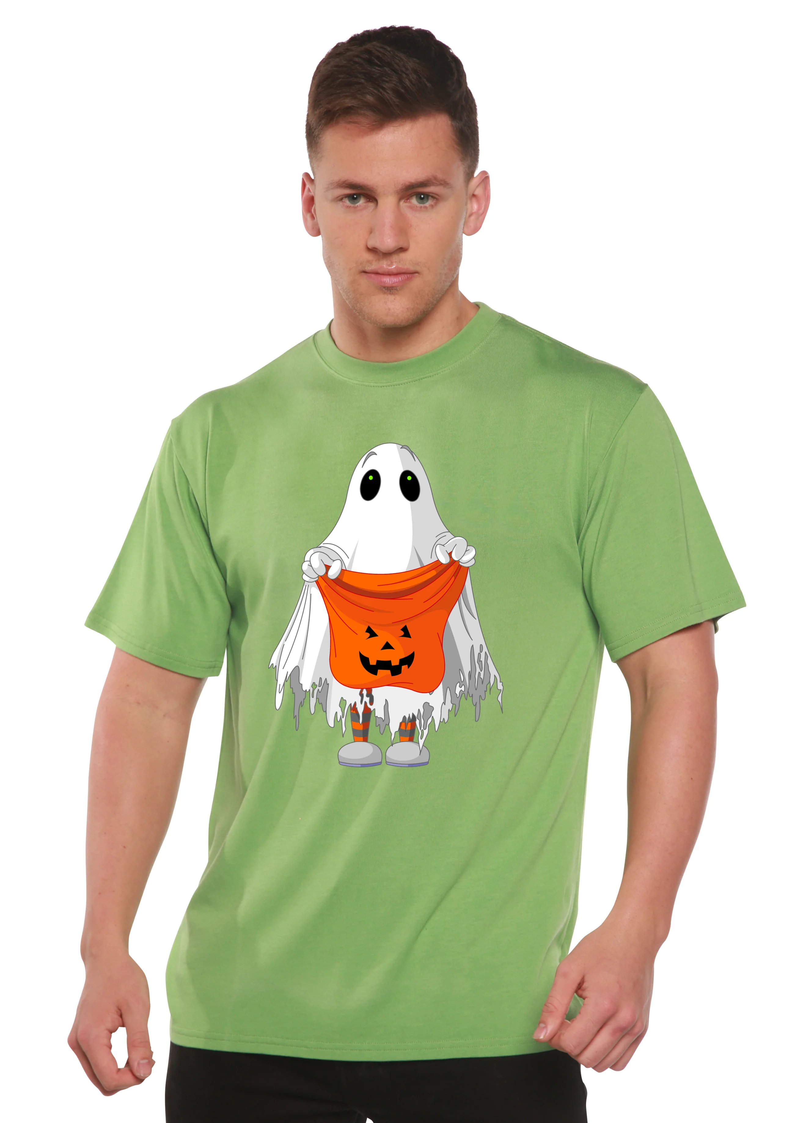 Boo Halloween Men's Bamboo Viscose/Organic Cotton Short Sleeve Graphic T-Shirt - Image 3
