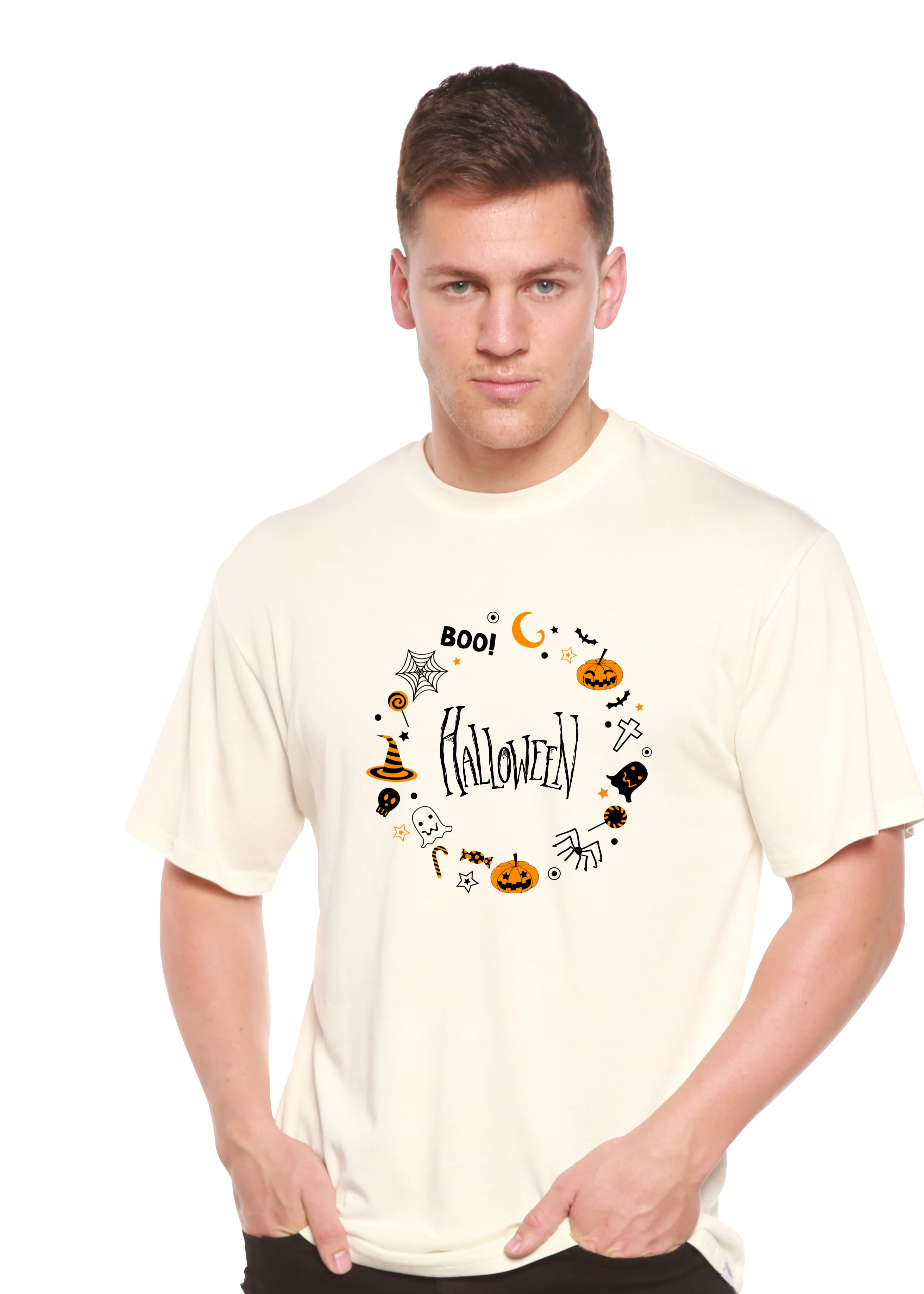 Bool Halloween Men's Bamboo Viscose/Organic Cotton Short Sleeve Graphic T-Shirt - Image 3