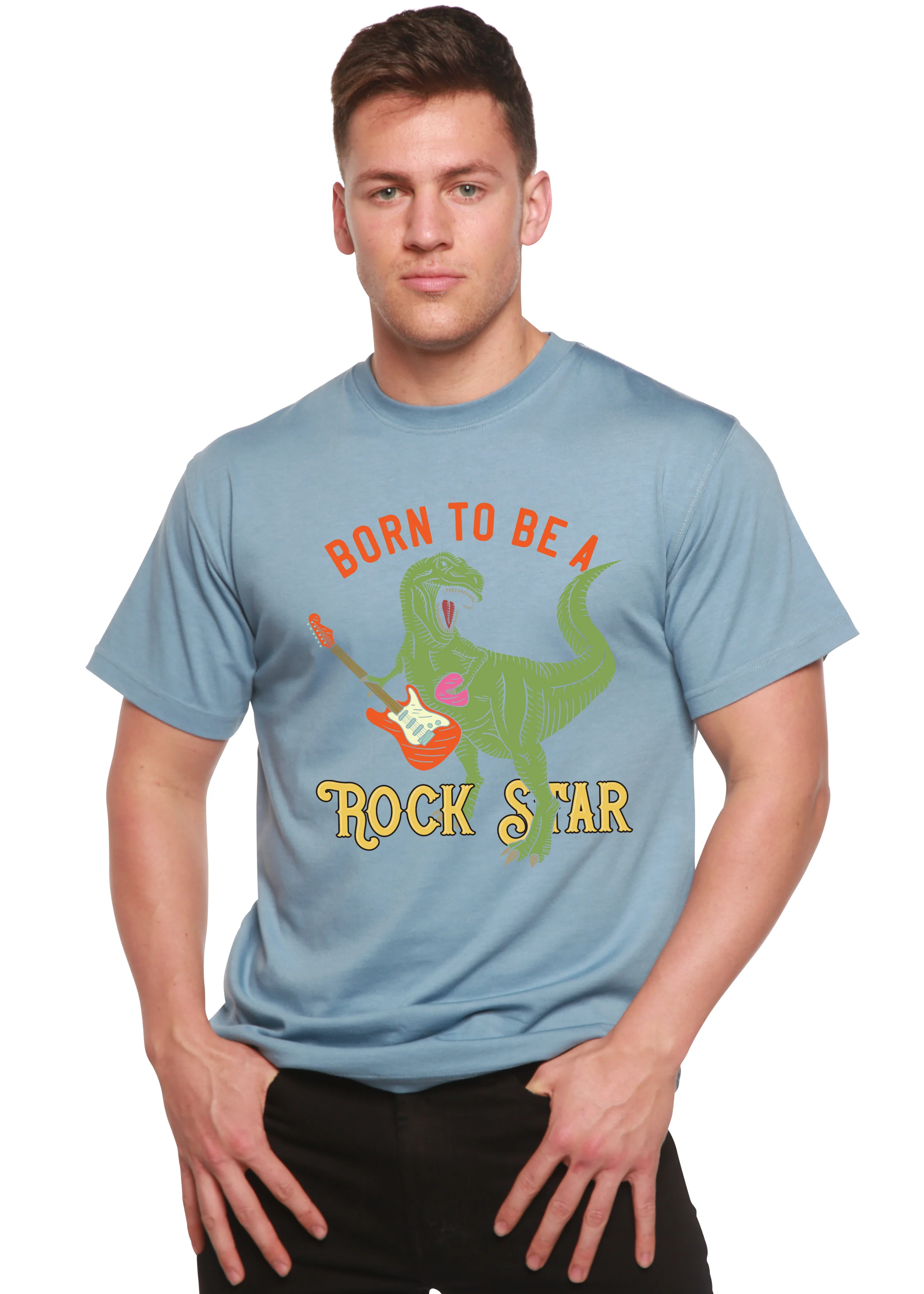 Born To Be A Rock Star Men's Bamboo Viscose/Organic Cotton Short Sleeve Graphic T-Shirt - Image 7