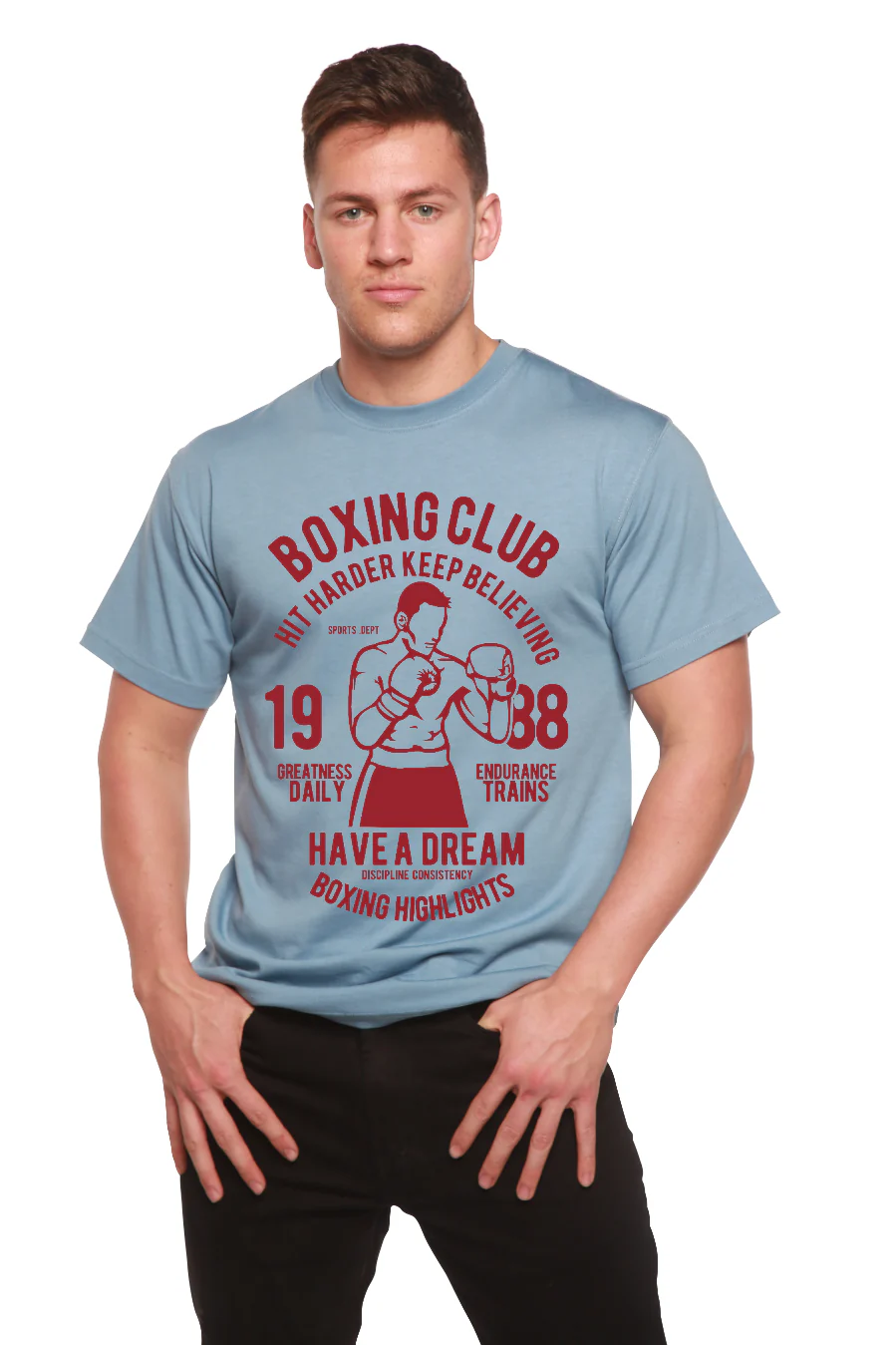 Boxing Club Men's Bamboo Viscose/Organic Cotton Short Sleeve Graphic T-Shirt - Image 14