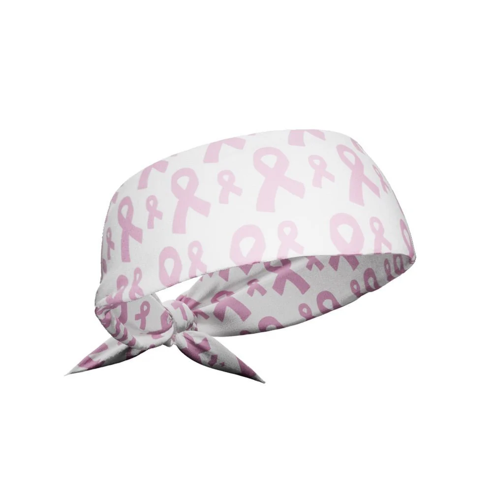 Breast Cancer Ribbons Tie Headband - Image 2