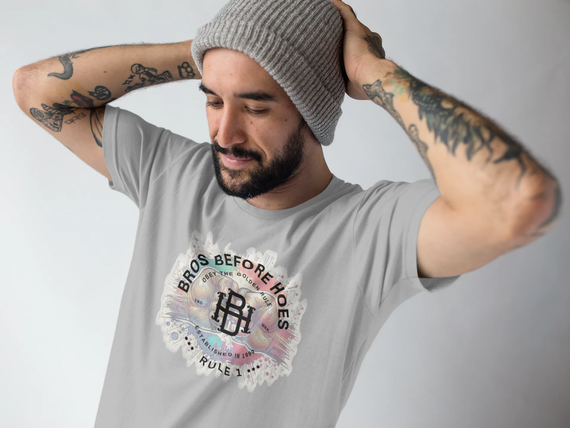 Bros Before Hoes Graphic Tee - Image 5