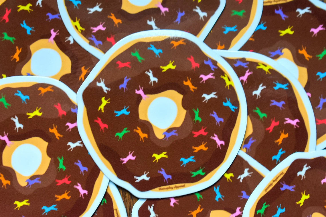 Buck N' Go Nuts Donut Sticker - Image 2