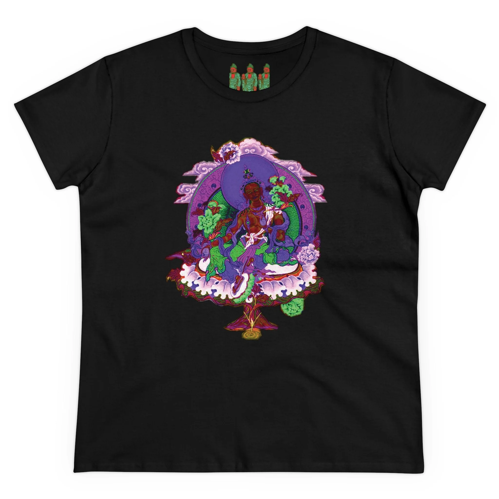 Buddha Pastel Sketch Women's Cotton Tee - Image 16