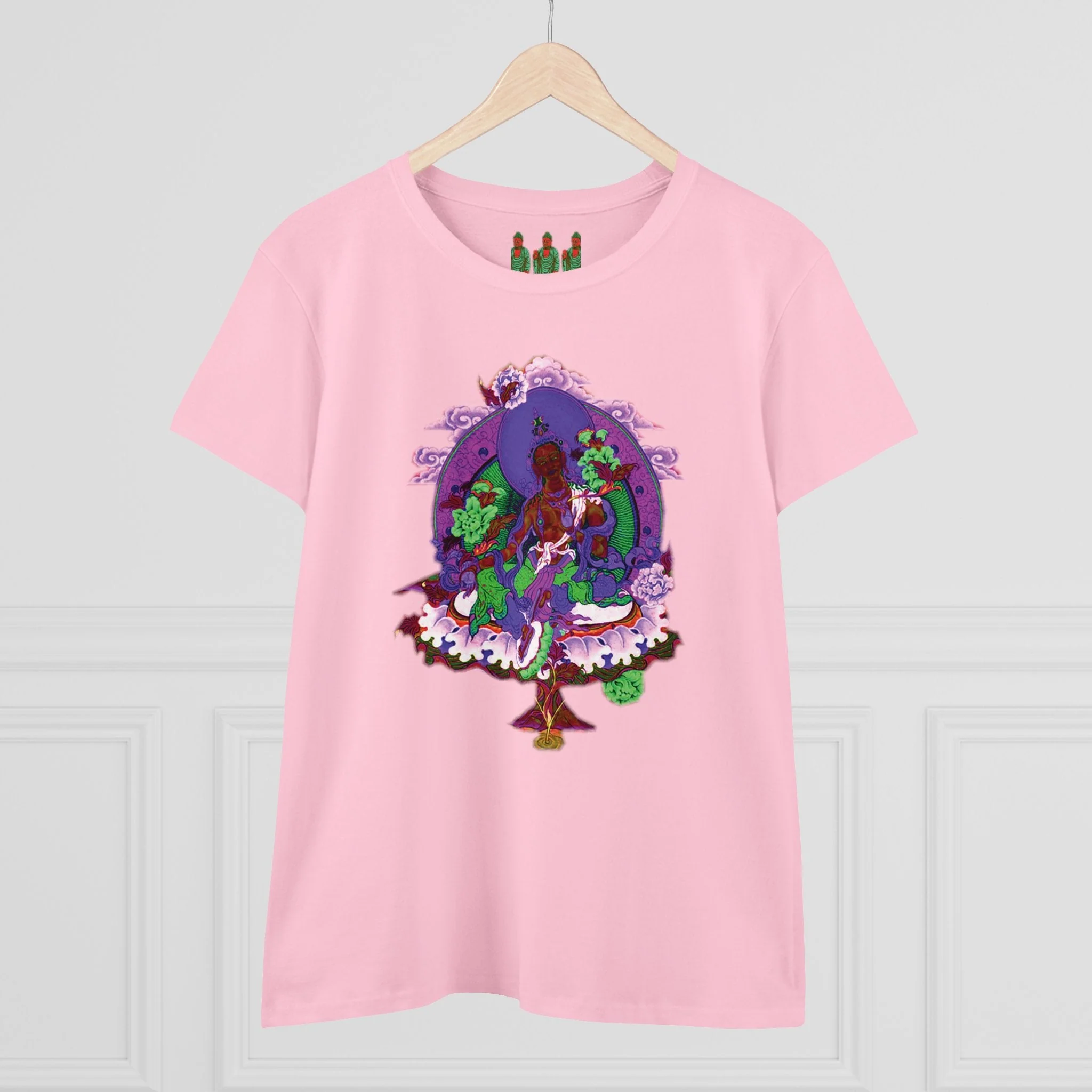 Buddha Pastel Sketch Women's Cotton Tee - Image 6