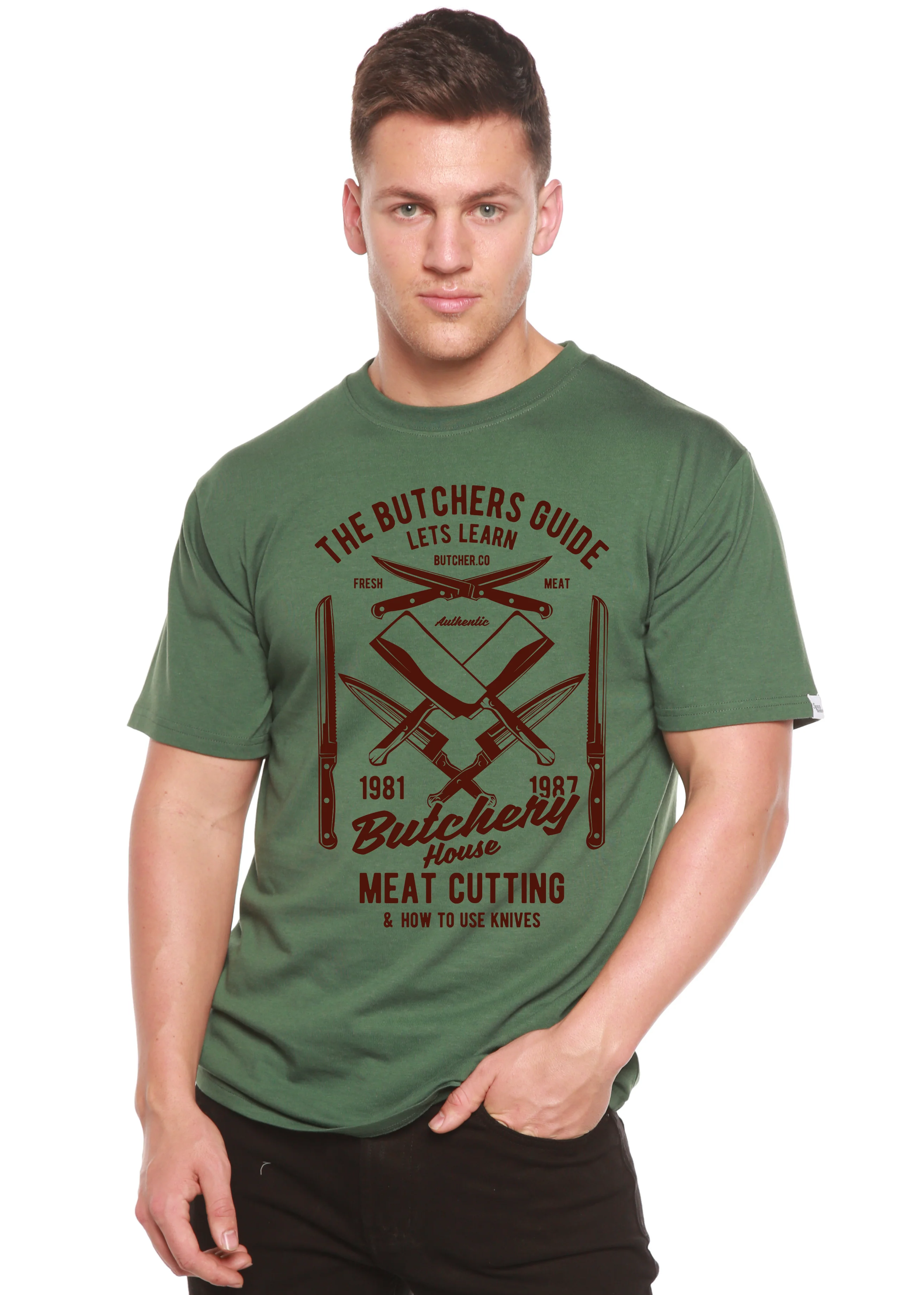 Butchery House Men's Bamboo Viscose/Organic Cotton Short Sleeve Graphic T-Shirt - Image 4