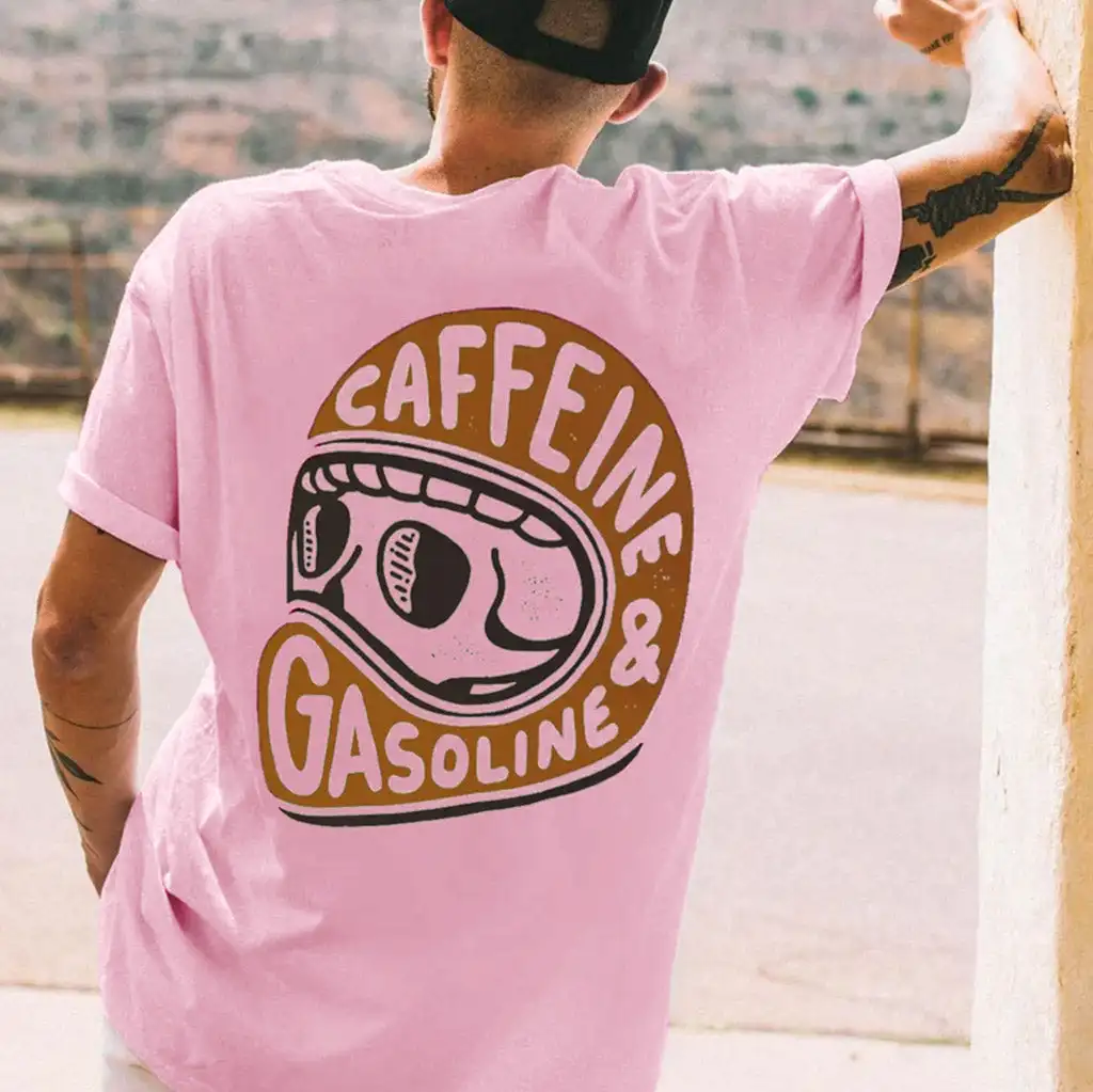 Caffeine & Gasoline Graphic Cotton T-shirt Unisex - Image 6