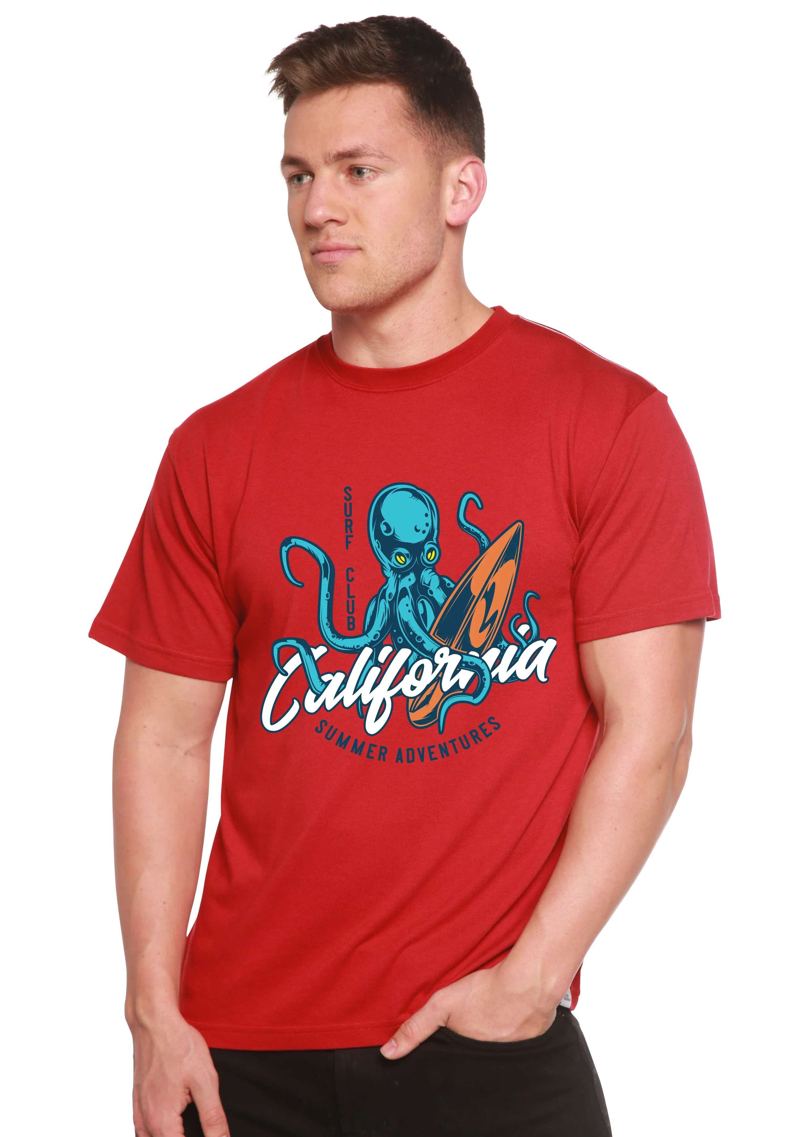 California Summer Adventures Men's Bamboo Viscose/Organic Cotton Short Sleeve Graphic T-Shirt - Image 6