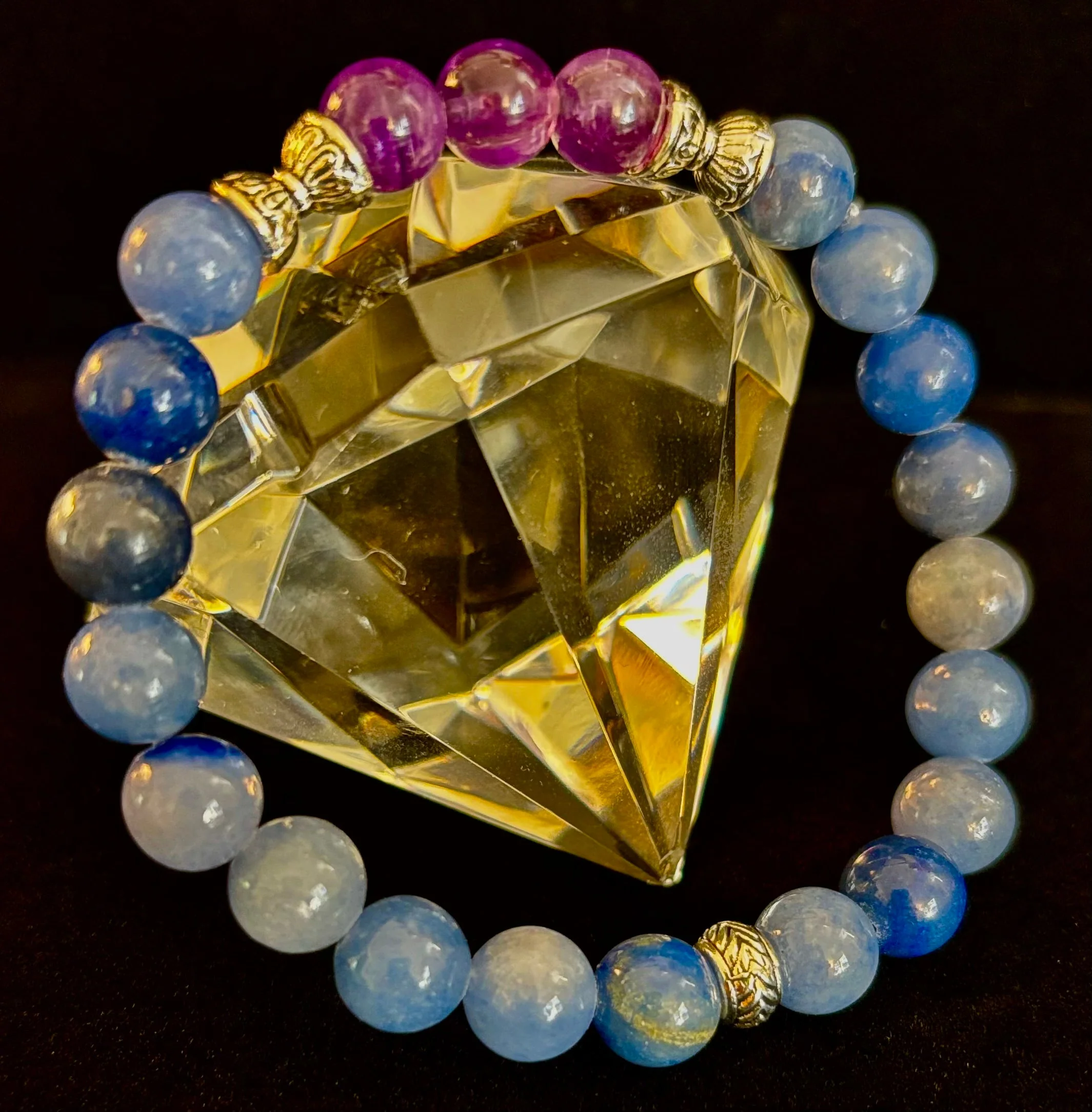 Calm Mind Bracelet – Amethyst & Blue Aventurine Anxiety Support - Image 10