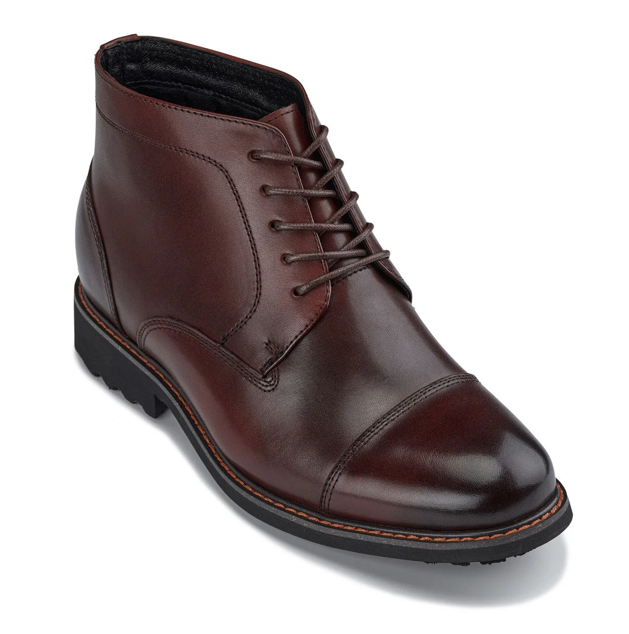 CALTO 3.2-Inch Taller Dark Brown Leather Boots Y41081