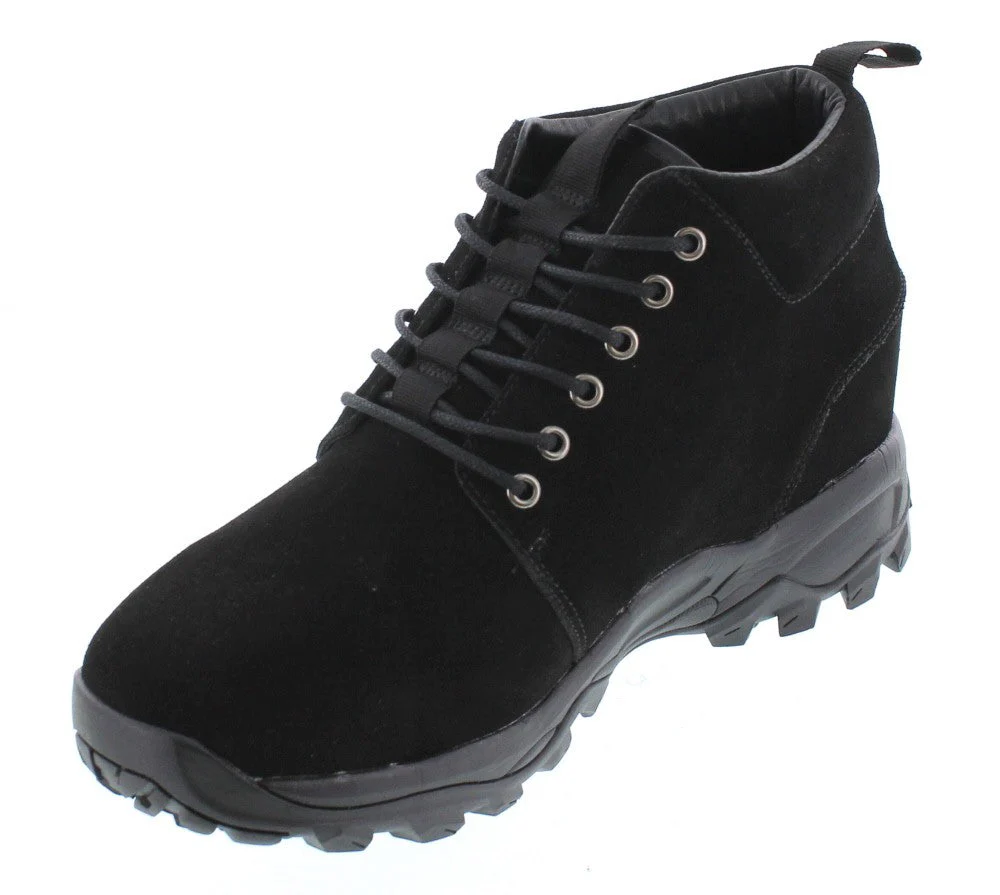 CALTO 3.2" Taller Black Hiker-Style Height-Enhancing Shoes H7222 - Image 2
