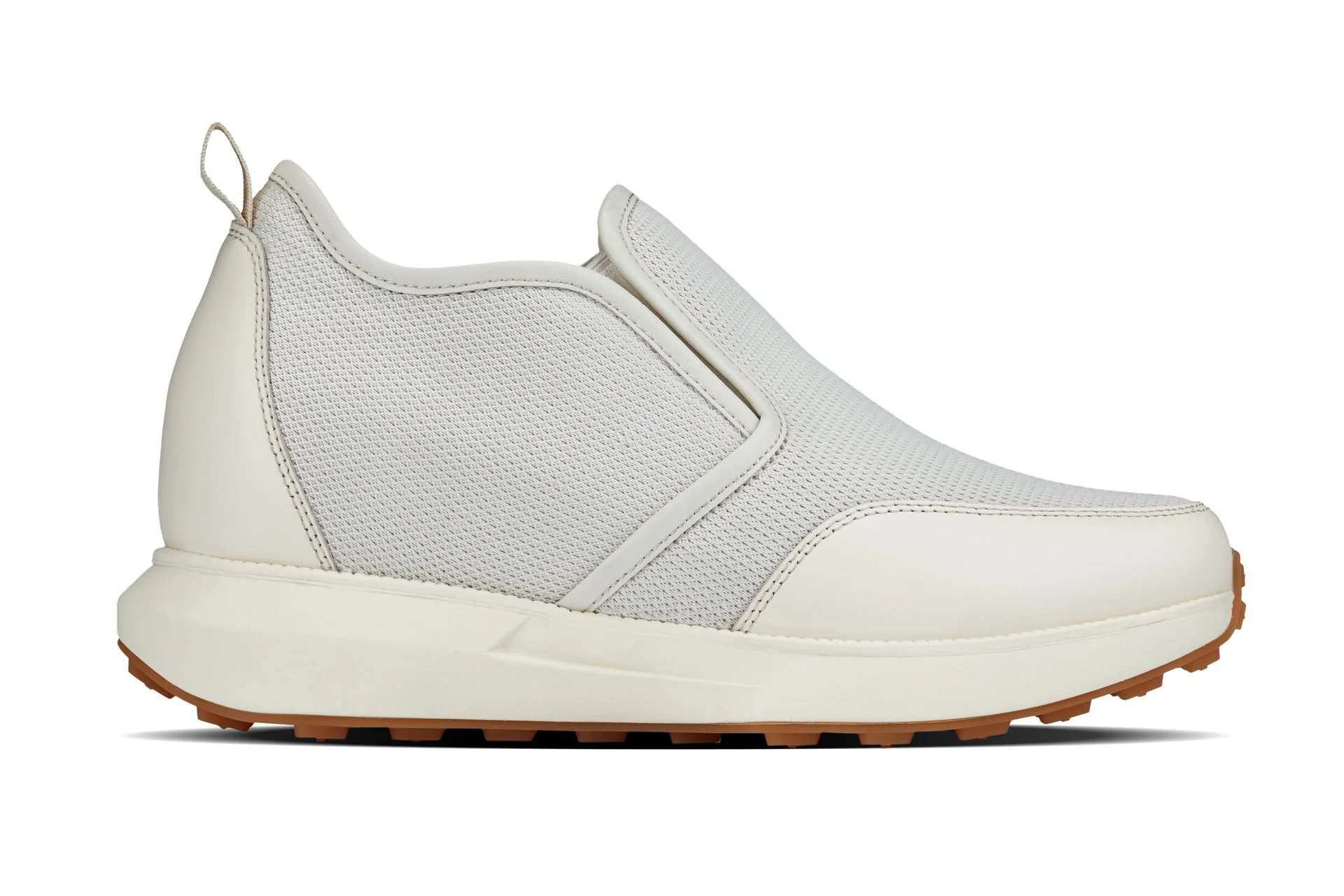 CALTO - J1434 - 3.3 Inches Taller (Off-White) - Casual Chunky Sole Sneaker Loafers - Image 2