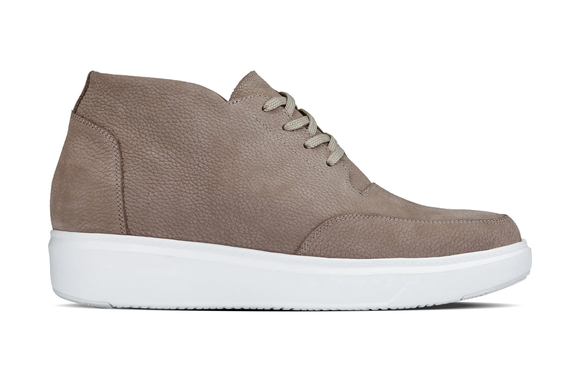 CALTO - J1770 - 3.2 Inches Taller (Khaki) - Casual Chunky Sole Boots β Soft Pebble Grain Nubuck Leather - Image 2