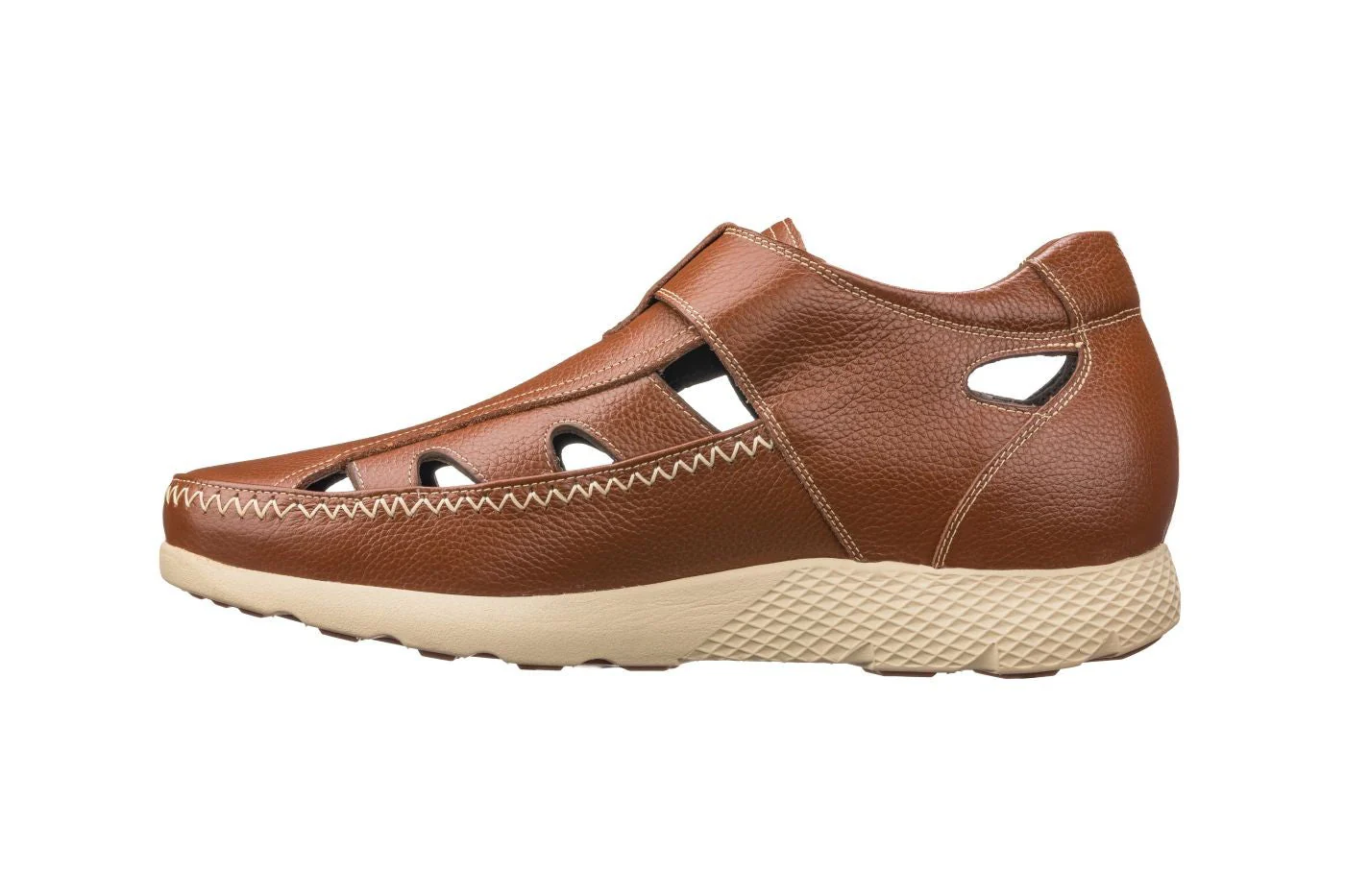 CALTO - K2133 - 2.8 Inches Taller (Brown) - Fisherman Sandal Lightweight - Image 3