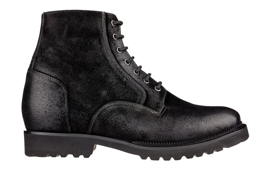 CALTO - K24401 - 3 Inches Taller (Nubuck Black) - Casual Zipper Boots - Image 2