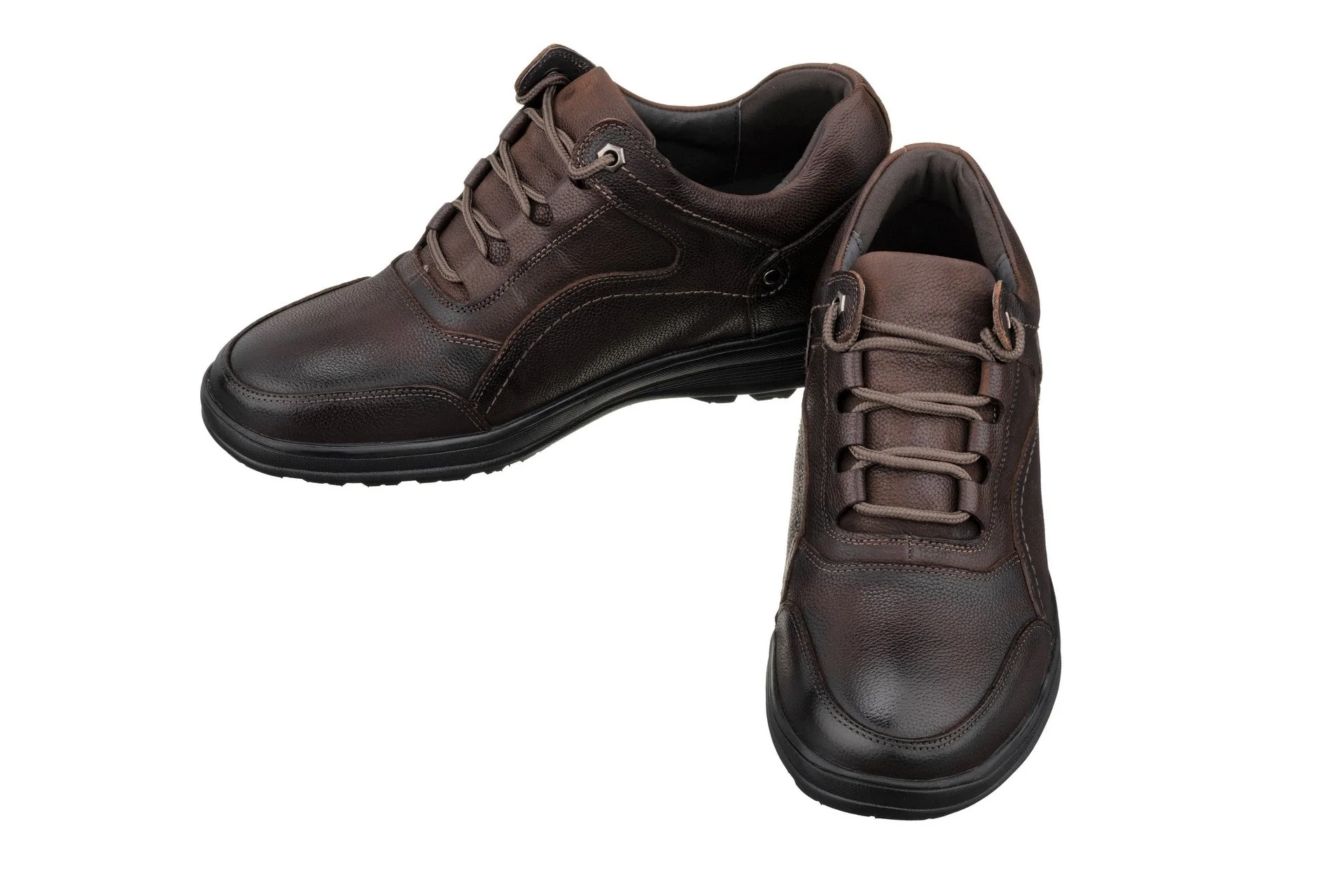 CALTO - K3045 - 2.8 Inches Taller (Dark Brown) - Lace Up Casual Walker - Lightweight - Image 4
