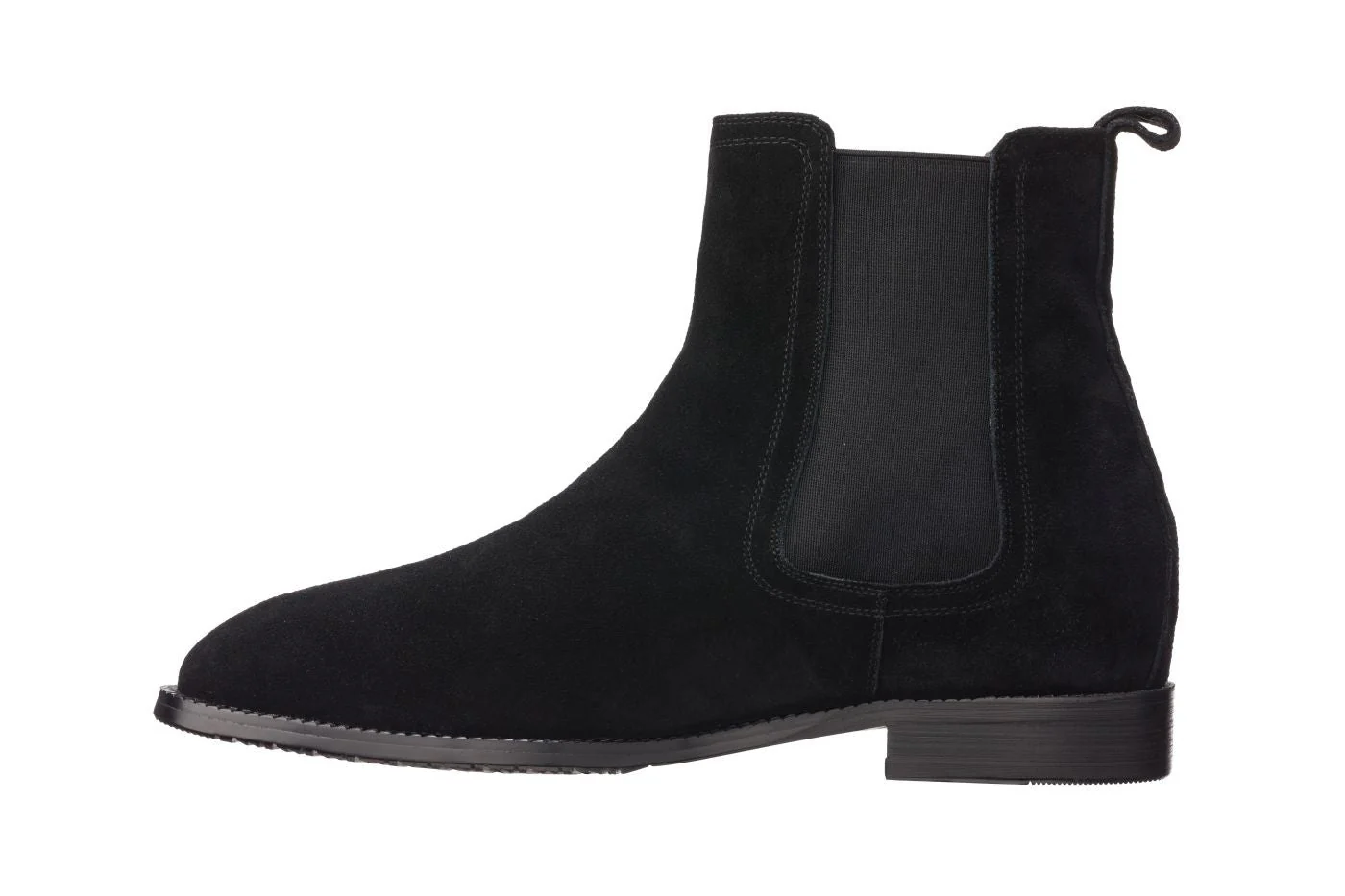 CALTO - K33090 - 2.9 Inches Taller (Black) - Suede Chelsea Boot - Image 3