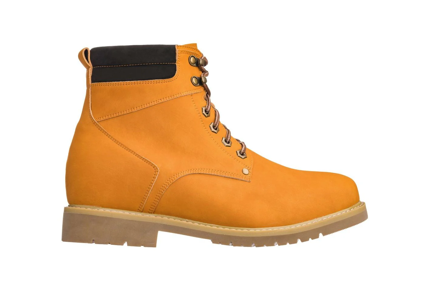 CALTO - K8821 - 3.2 Inches Taller (Nubuck Camel) - Work Style Boot - Image 2