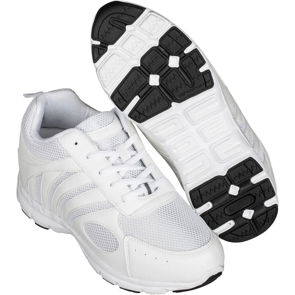 CALTO Light White Elevator Sneakers - Three Inches - G3303 - Image 5
