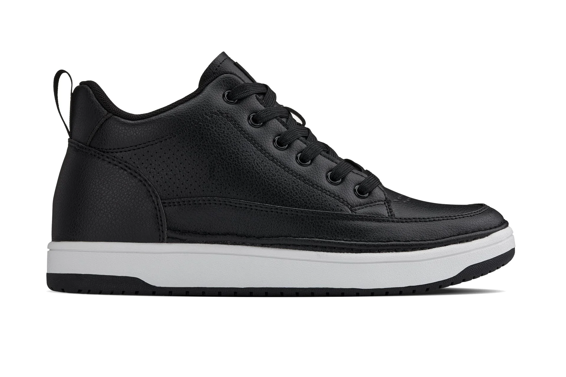 CALTO - Q271 - 2 Inches Taller (Black Noir) - Elevated Leatherette Micro-Perforated Sneakers - Image 2
