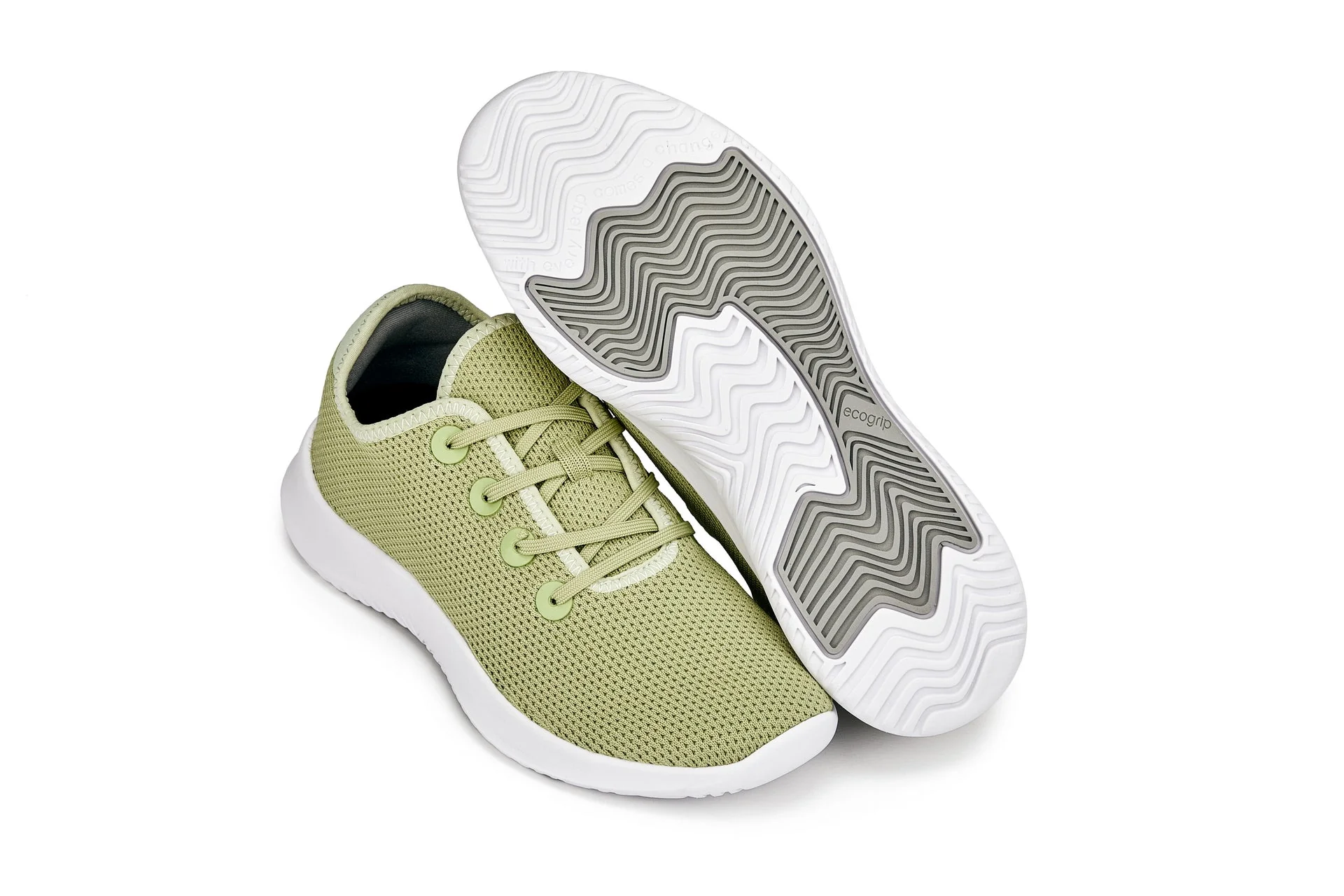 CALTO - Q405 - 2.4 Inches Taller (Pale Lime) - Ultra Lightweight Knitted Sneakers - Image 5