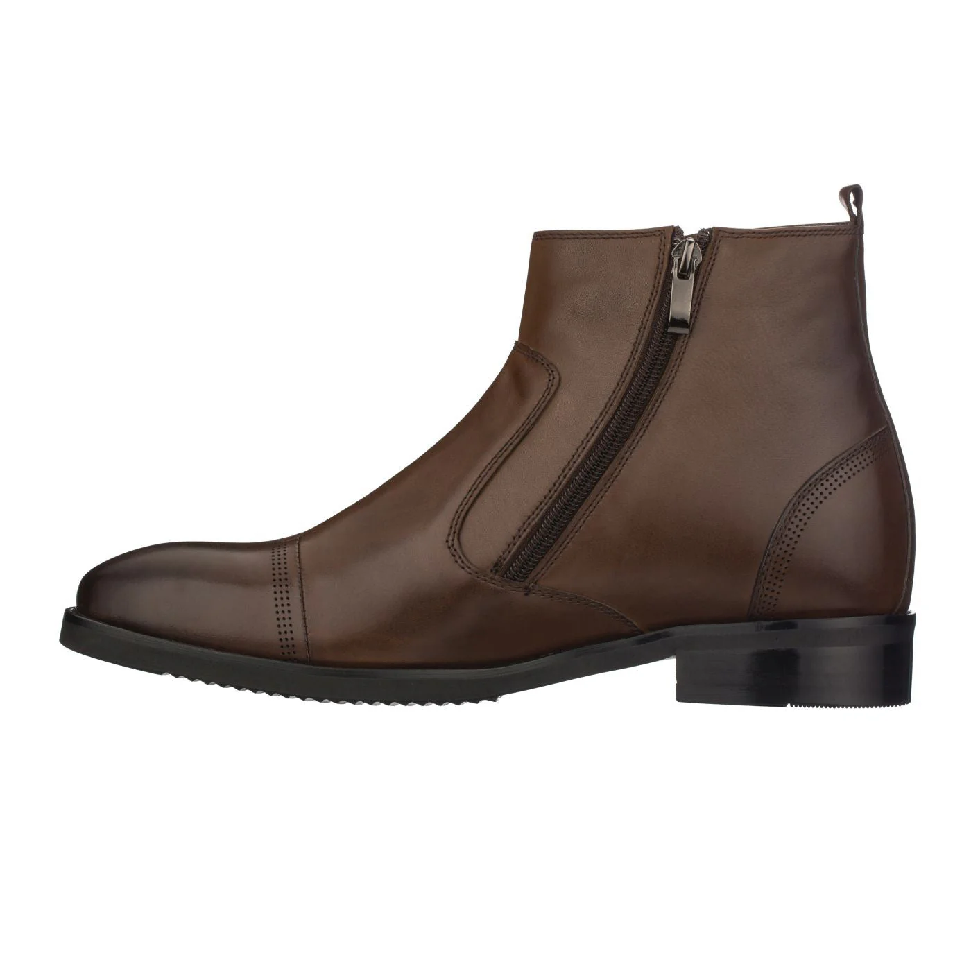 CALTO - S28002 - 2.8 Inches Taller (Dark Brown) - Lightweight - Zipper Boots - Image 3