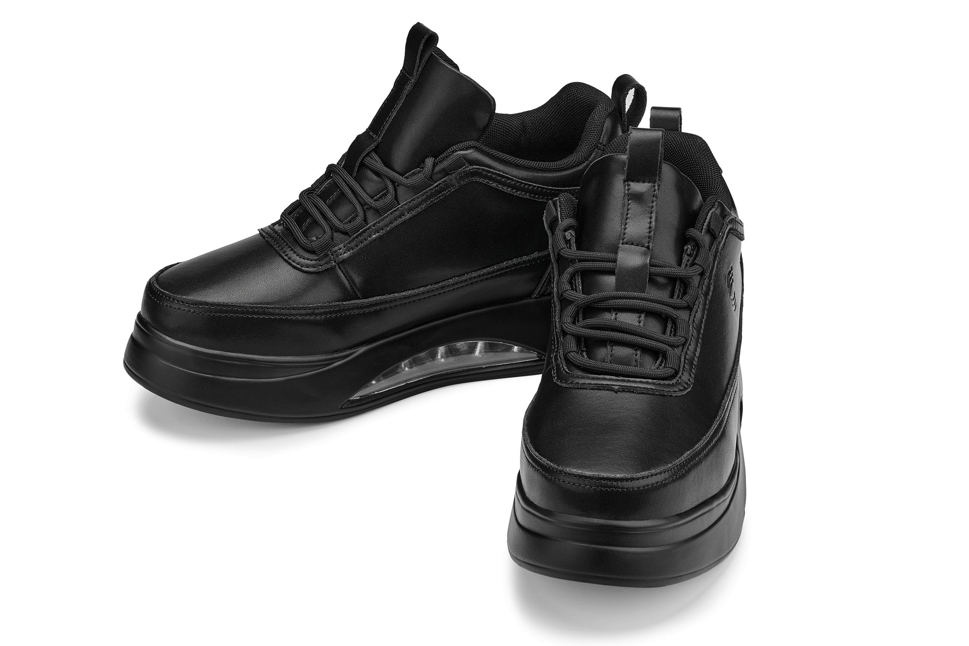 CALTO - S4925 - 3.2 Inches Taller (Onyx/Black Sole) - Chunky Elevated Platform Sneakers - Image 4