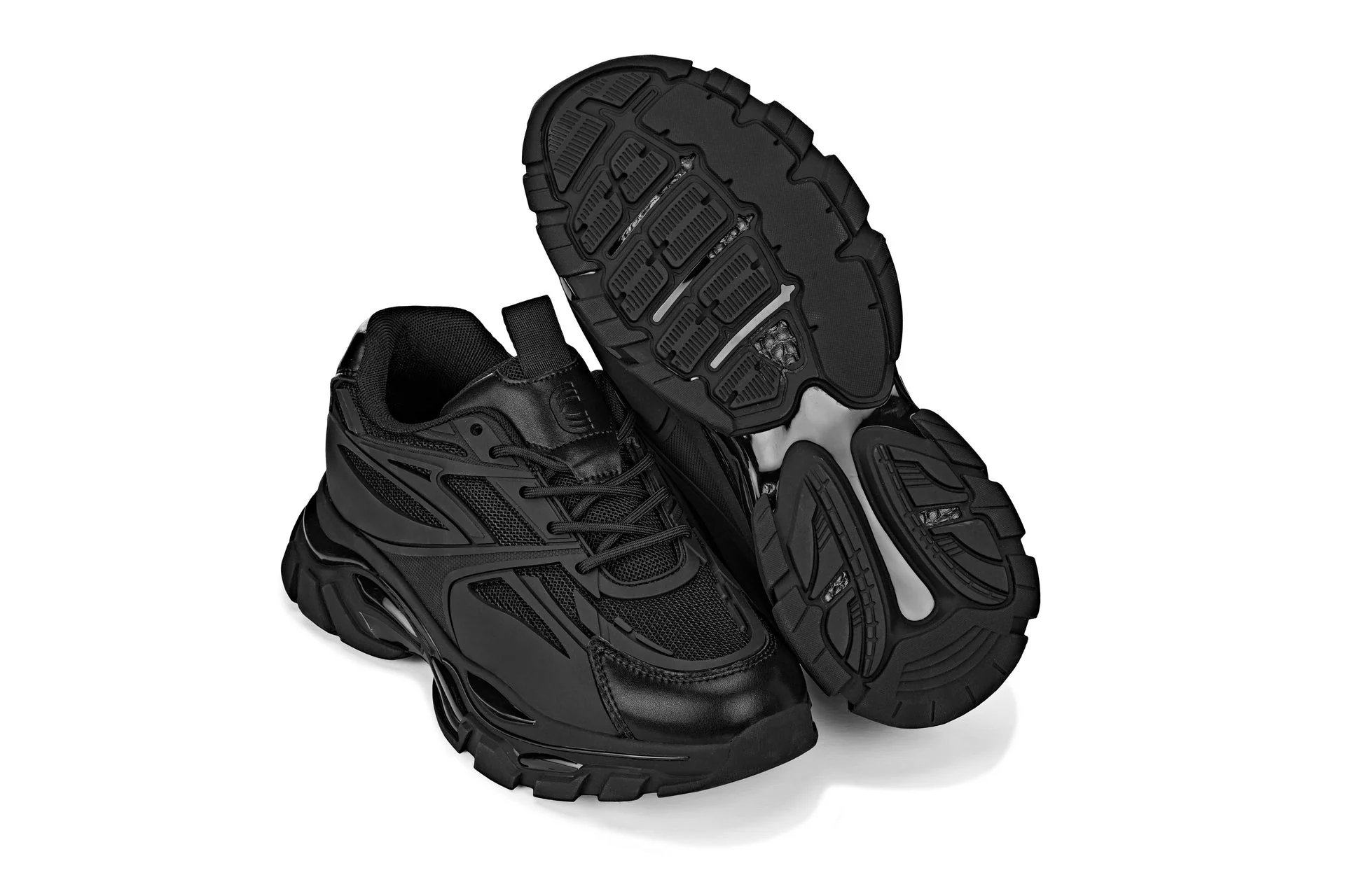CALTO - S5282 - 2.6 Inches Taller (Jet Black/Onyx Sole) - Chunky Sole Sporty Sneakers - Image 6
