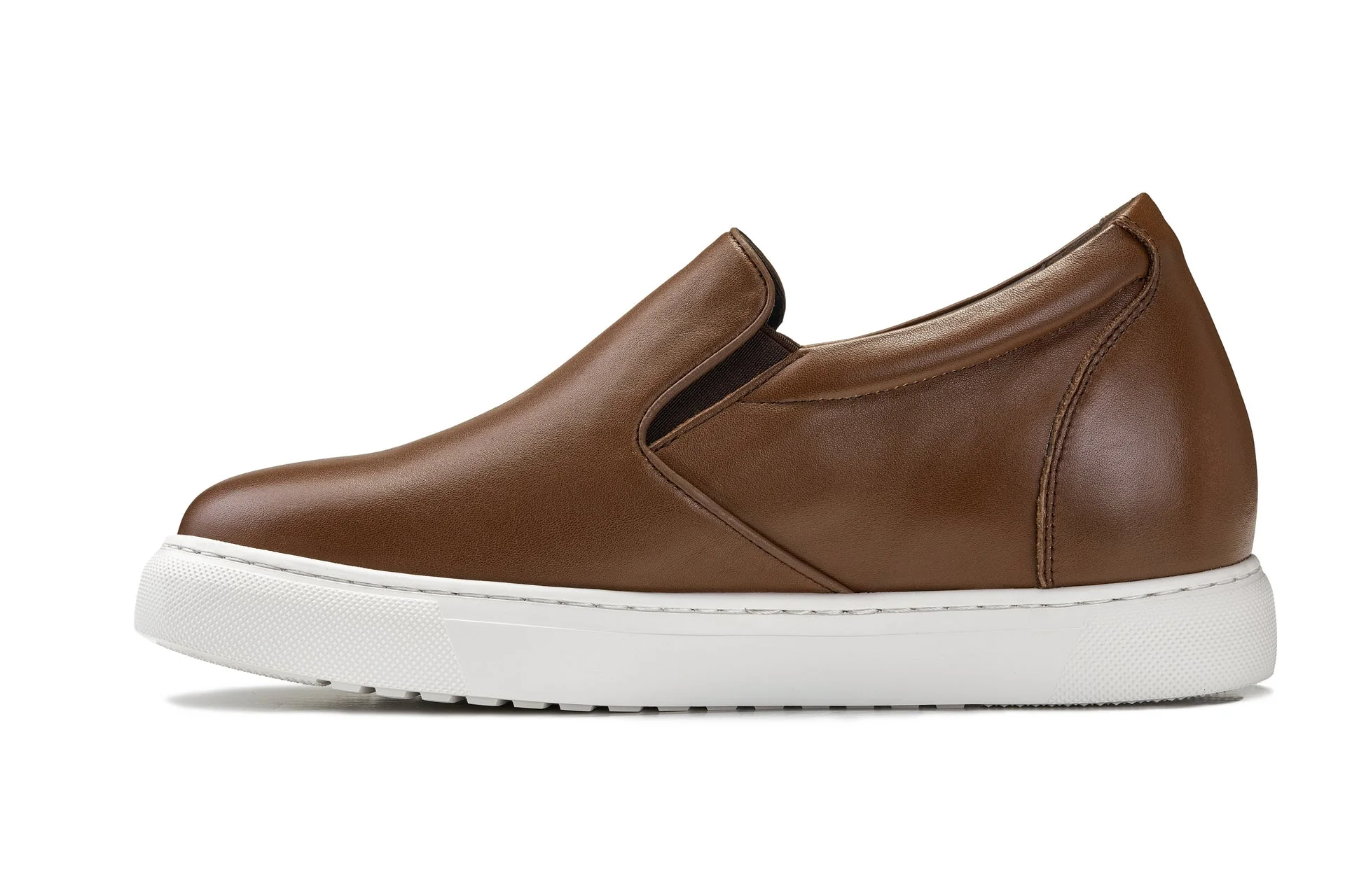CALTO - T1023 - 2.6 Inches Taller (Coffee Brown) - Lightweight Nappa Leather Loafer - Image 3