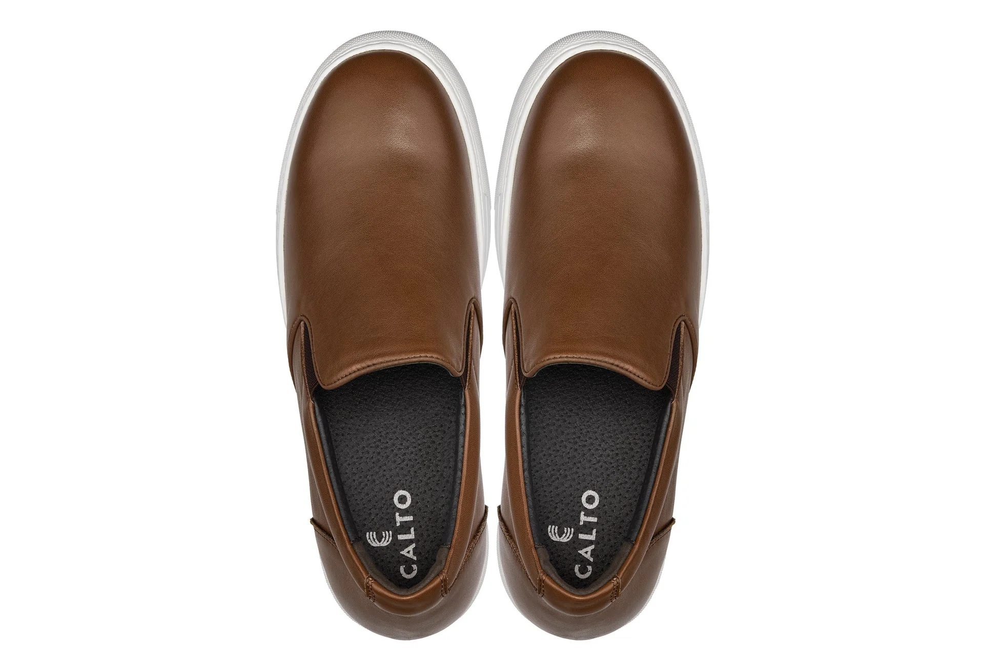 CALTO - T1023 - 2.6 Inches Taller (Coffee Brown) - Lightweight Nappa Leather Loafer - Image 4