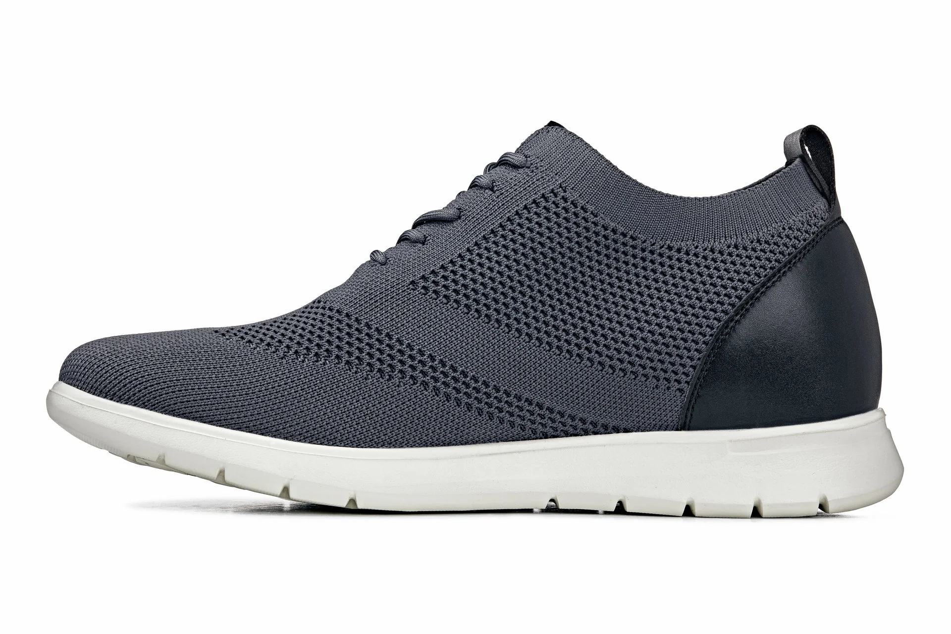 CALTO - X2213 - 2.4 Inches Taller (Moon Gray/Black) - Lace Up Casual Walker - Lightweight - Image 3