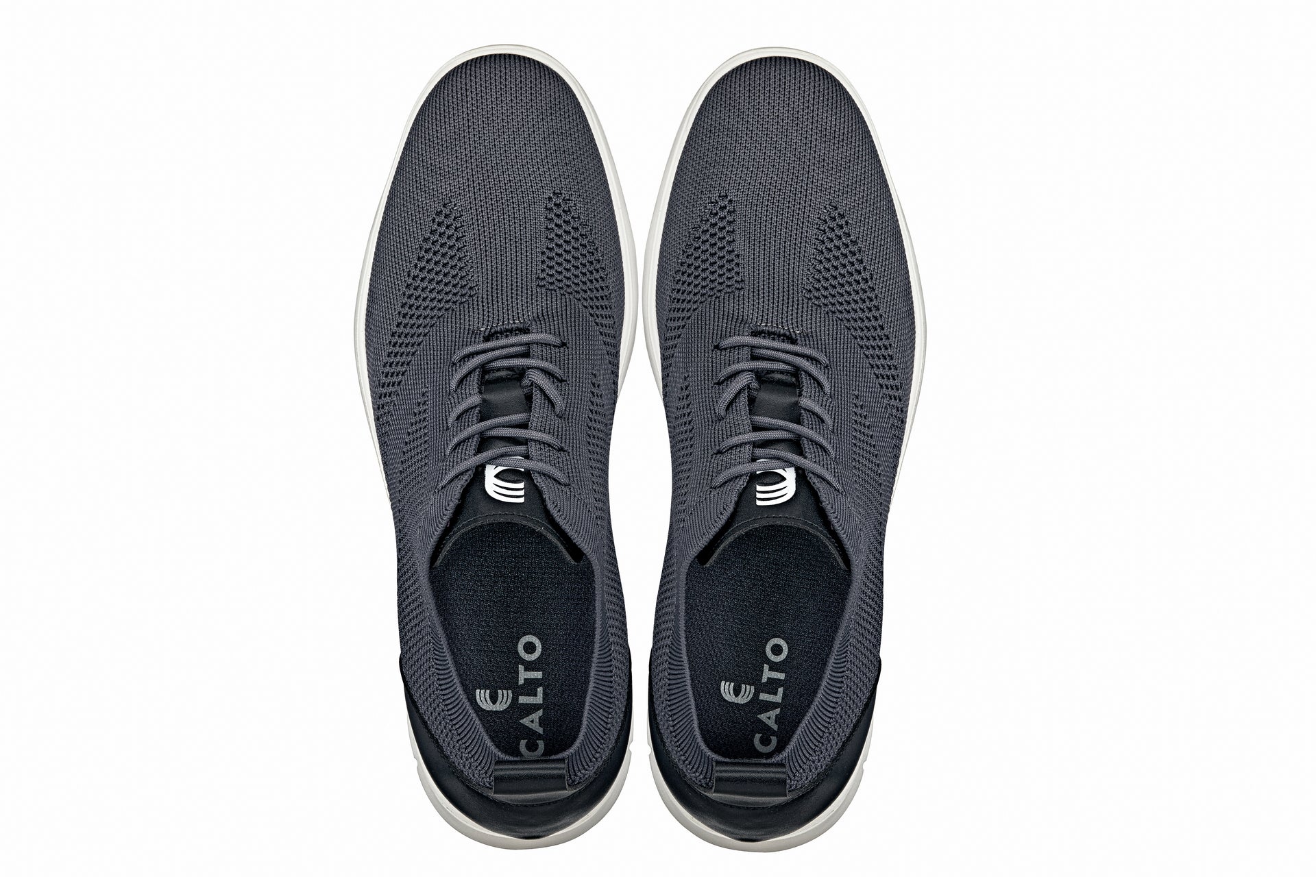 CALTO - X2213 - 2.4 Inches Taller (Moon Gray/Black) - Lace Up Casual Walker - Lightweight - Image 4