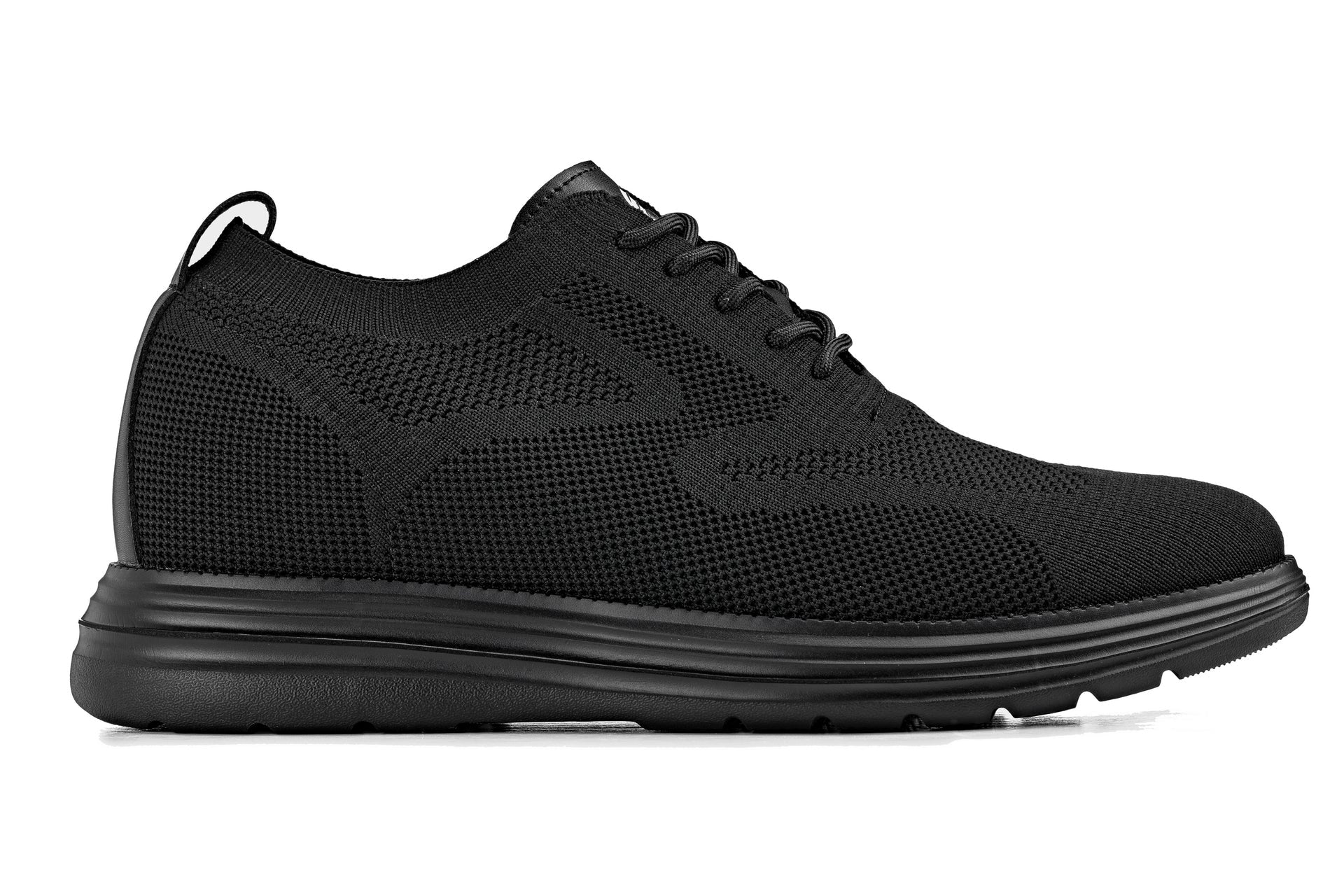 CALTO - X2631 - 2.8 Inches Taller (Black/Black Sole) - Lace Up Casual Walker - Lightweight - Image 2