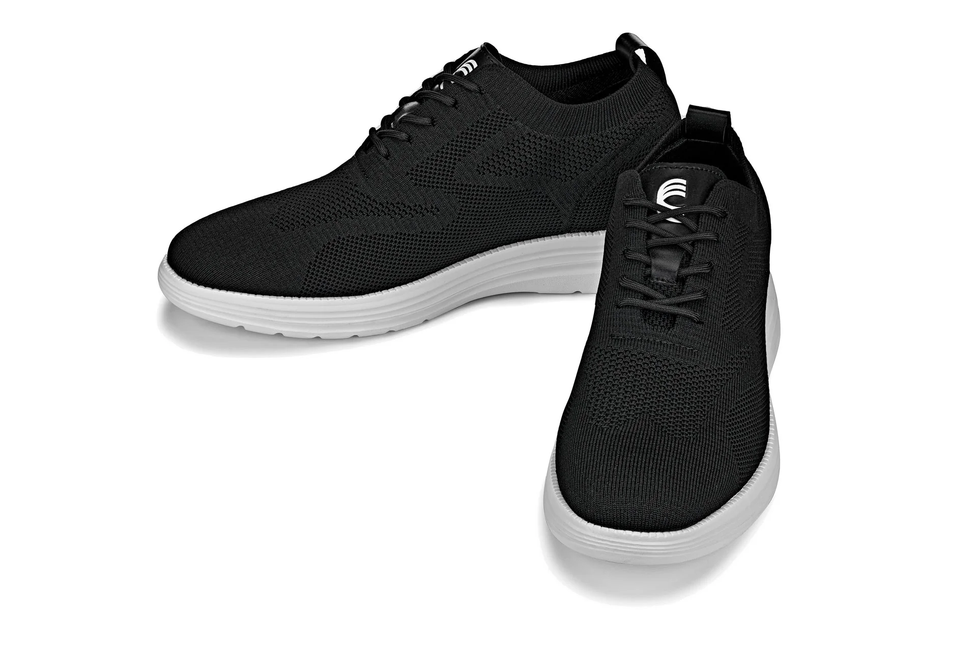 CALTO - X2632 - 2.8 Inches Taller (Black/White Sole) - Lace Up Casual Walker - Lightweight - Image 5