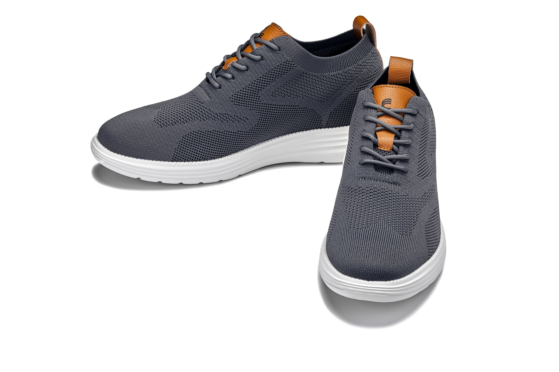 CALTO - X2636 - 2.8 Inches Taller (Iron Grey/Brown) - Lace Up Casual Walker - Lightweight - Image 5