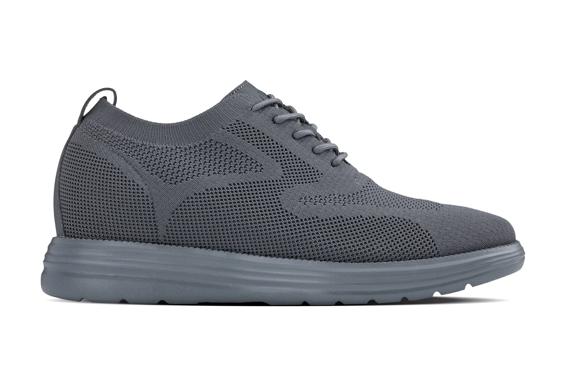 CALTO - X2641 - 2.8 Inches Taller (Iron/Dark Grey Sole) - Lace Up Casual Walker - Lightweight - Image 2