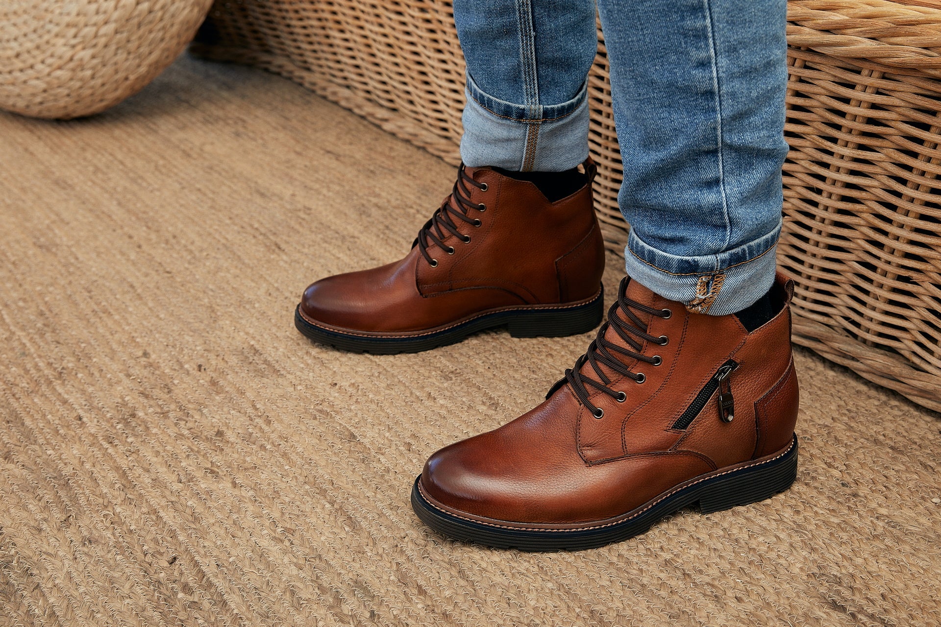 CALTO - Y42072 - 2.8 Inches Taller (Brown) - Dressy Casual Boots - Image 13
