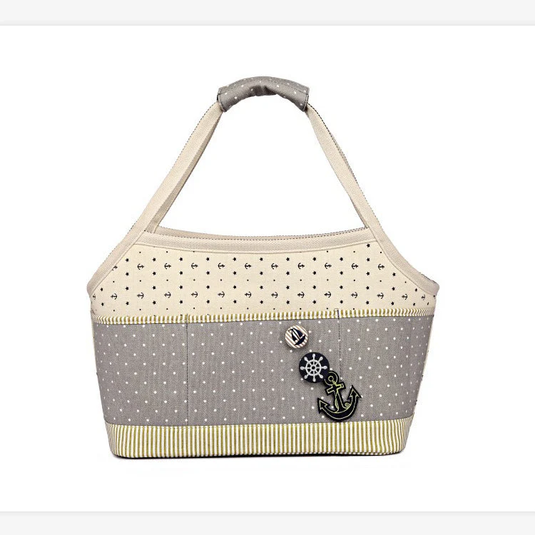 Canvas Pet Carrier Tote with Nautical Design ā Breathable & Stylish - Image 3