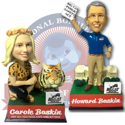 Carole Baskin Howard Baskin Talking Bobbleheads