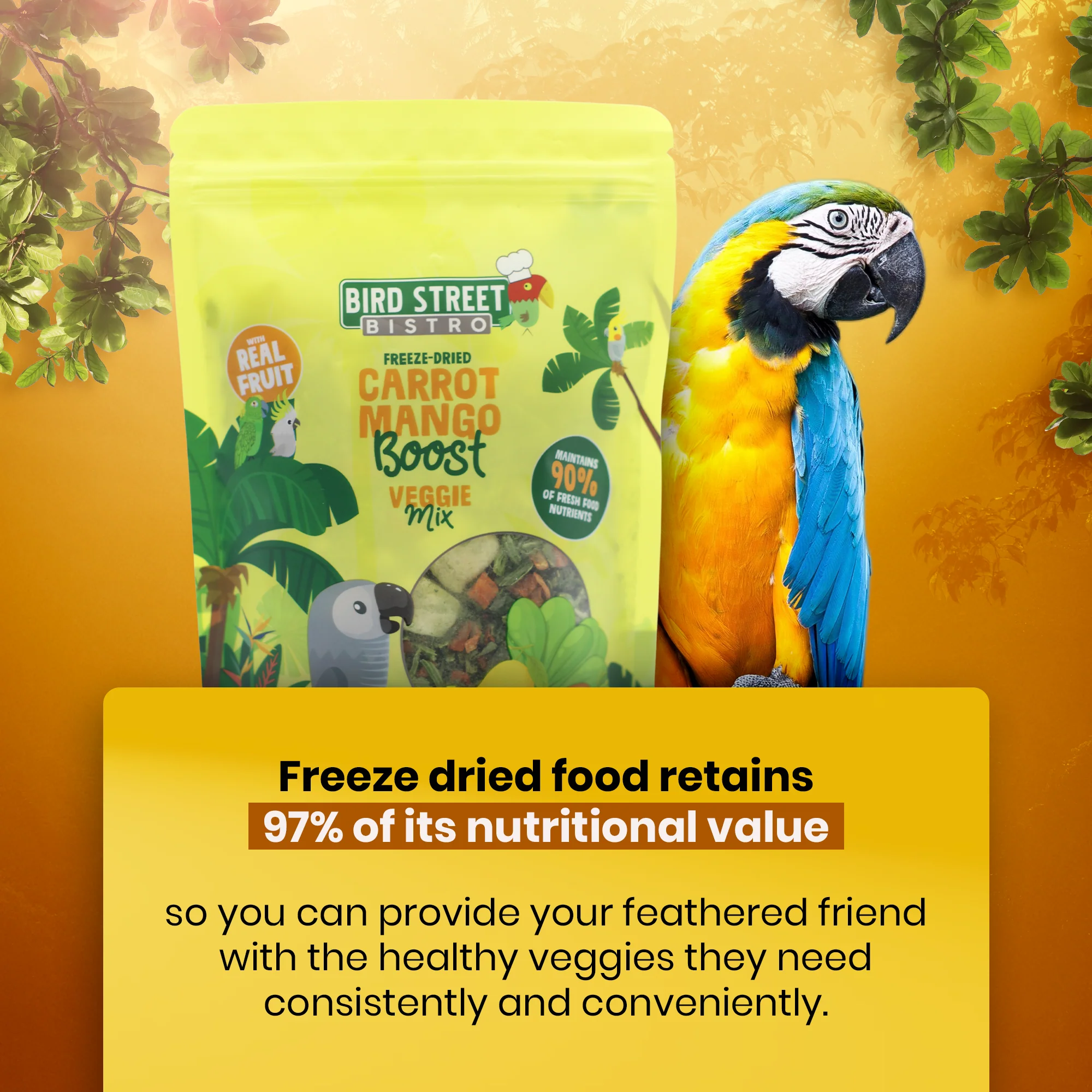 Carrot Mango Boost - Parrot Veggies Mix - Image 5