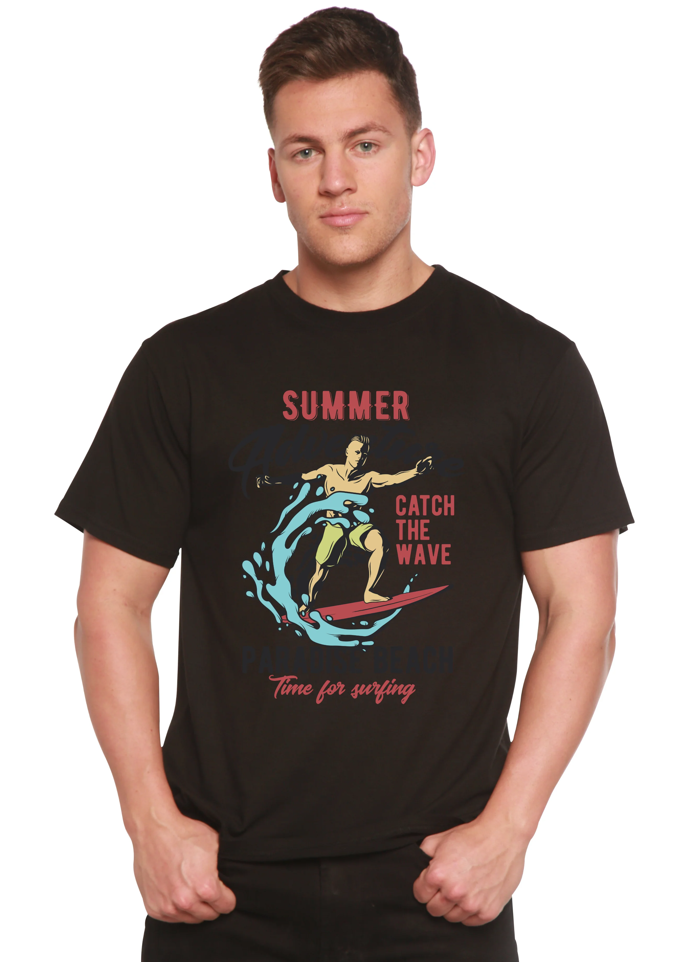 Catch The Wave Men's Bamboo Viscose/Organic Cotton Short Sleeve Graphic T-Shirt - Image 8