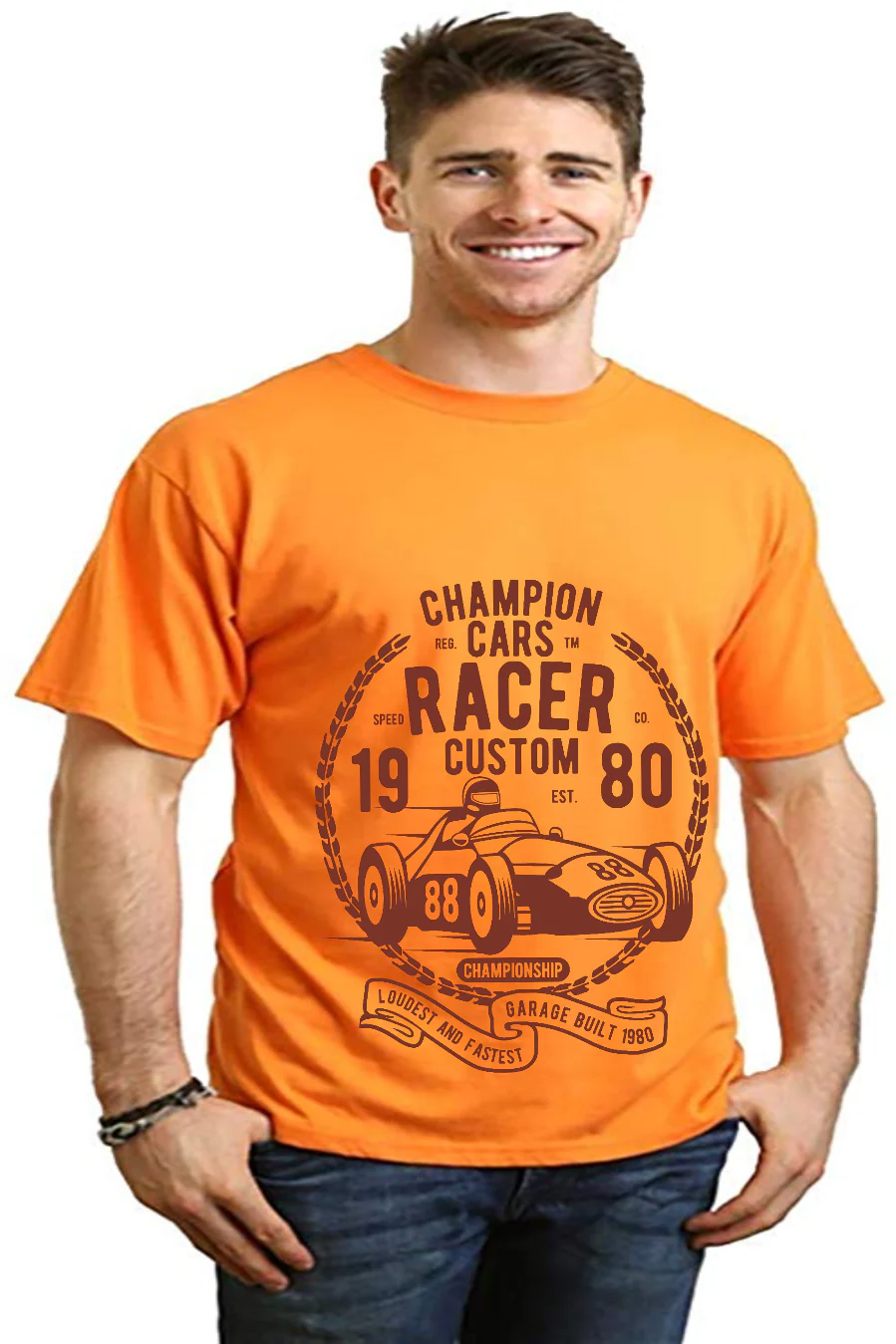 Champions Cars Men's Bamboo Viscose/Organic Cotton Short Sleeve Graphic T-Shirt - Image 7