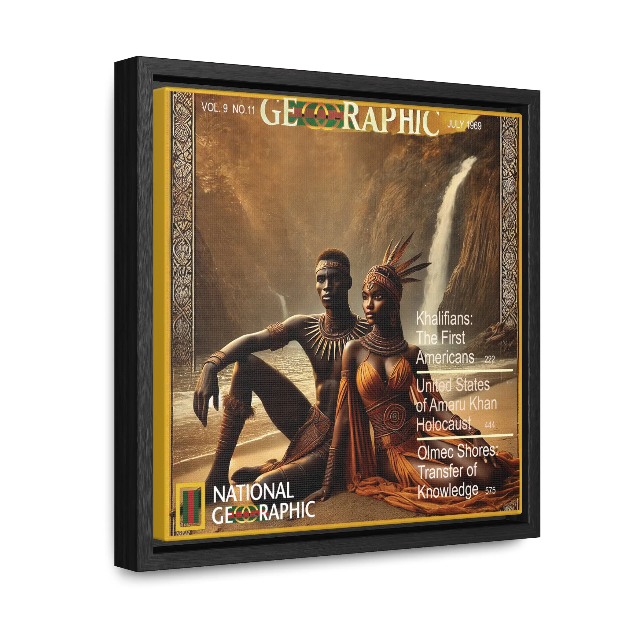 Choctaw Amaru Khan Aborigine Gallery Canvas Wraps, Square Frame - Image 14