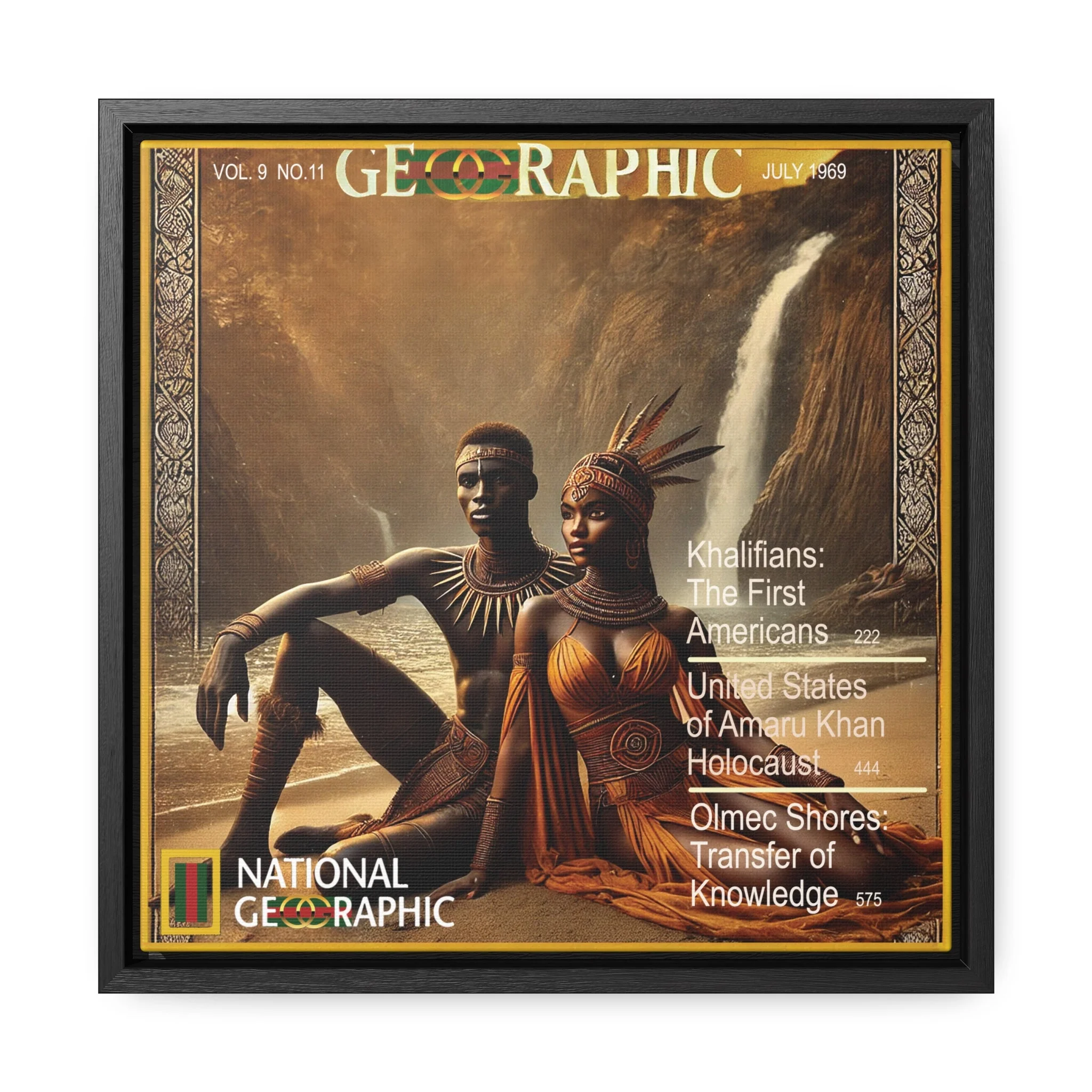 Choctaw Amaru Khan Aborigine Gallery Canvas Wraps, Square Frame - Image 6