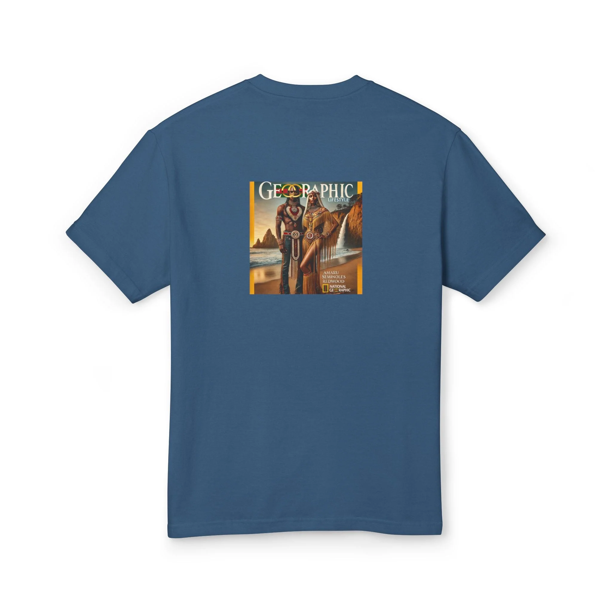 Choctaw Amaru Khan Aborigine Unisex Garment-Dyed Heavyweight Cotton Tee - Image 19