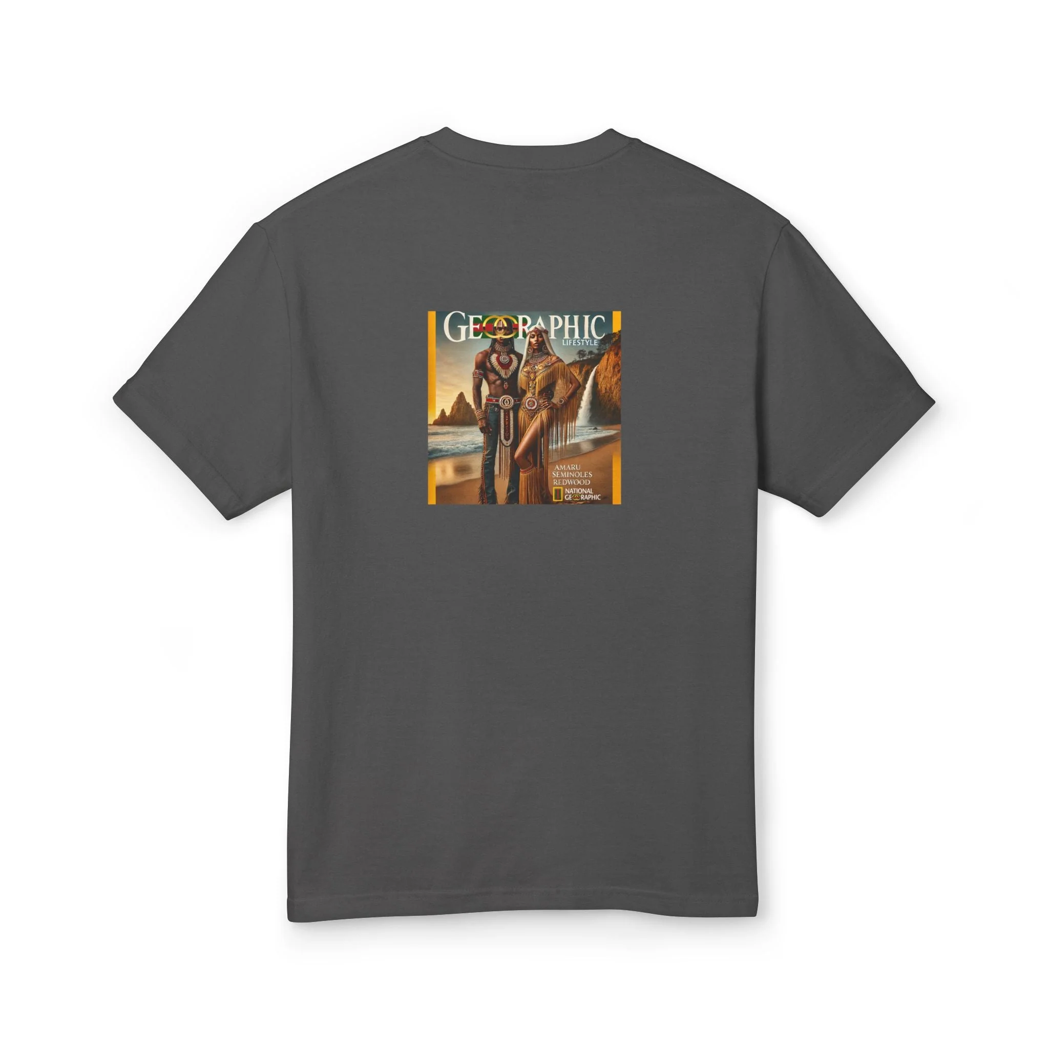 Choctaw Amaru Khan Aborigine Unisex Garment-Dyed Heavyweight Cotton Tee - Image 23
