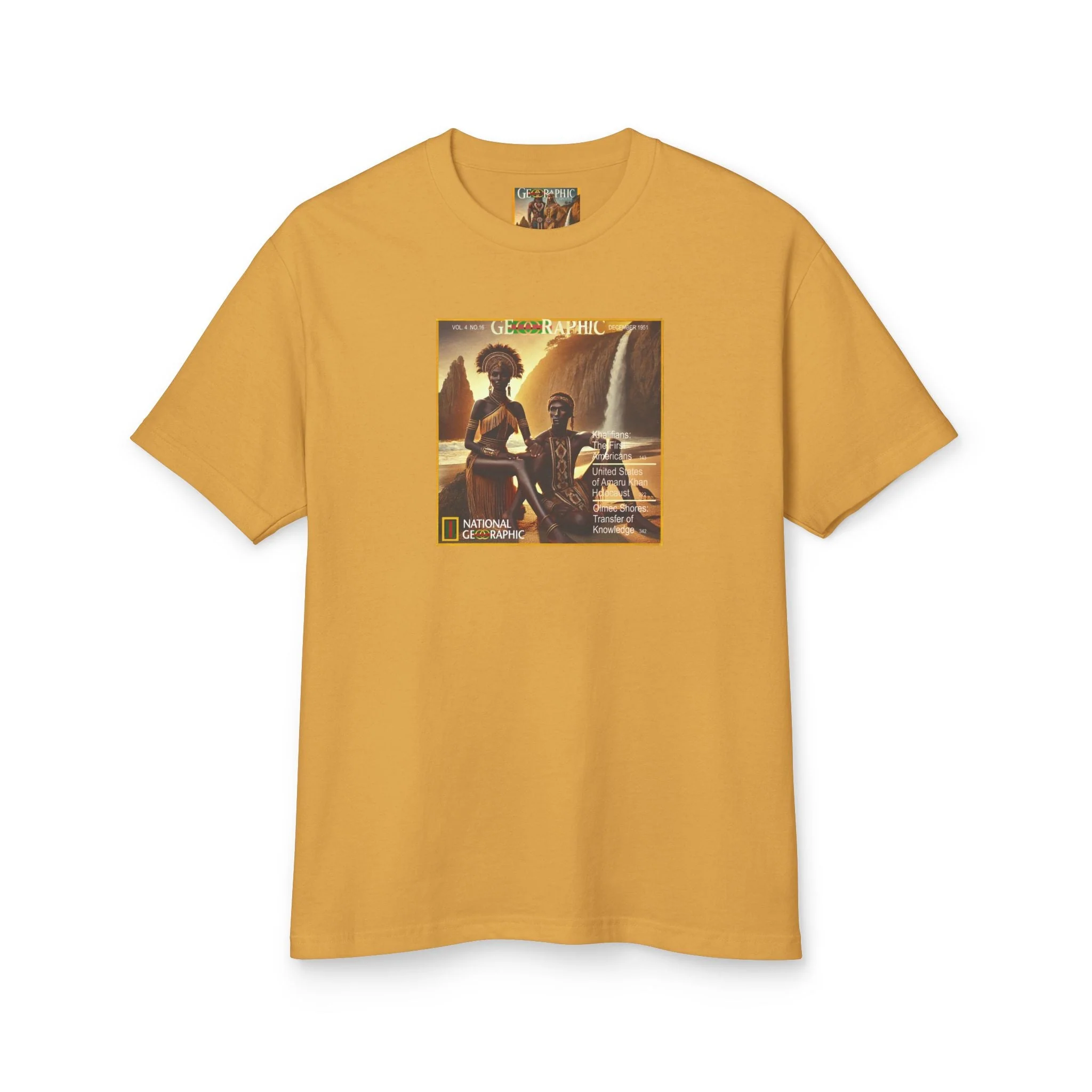Chumash Amaru Khan Aborigine Unisex Garment-Dyed Heavyweight Cotton Tee - Image 4