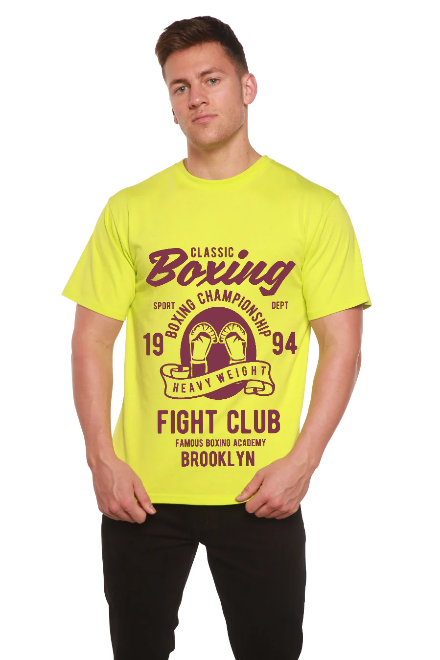 Classic Boxing Men's Bamboo Viscose/Organic Cotton Short Sleeve Graphic T-Shirt - Image 10
