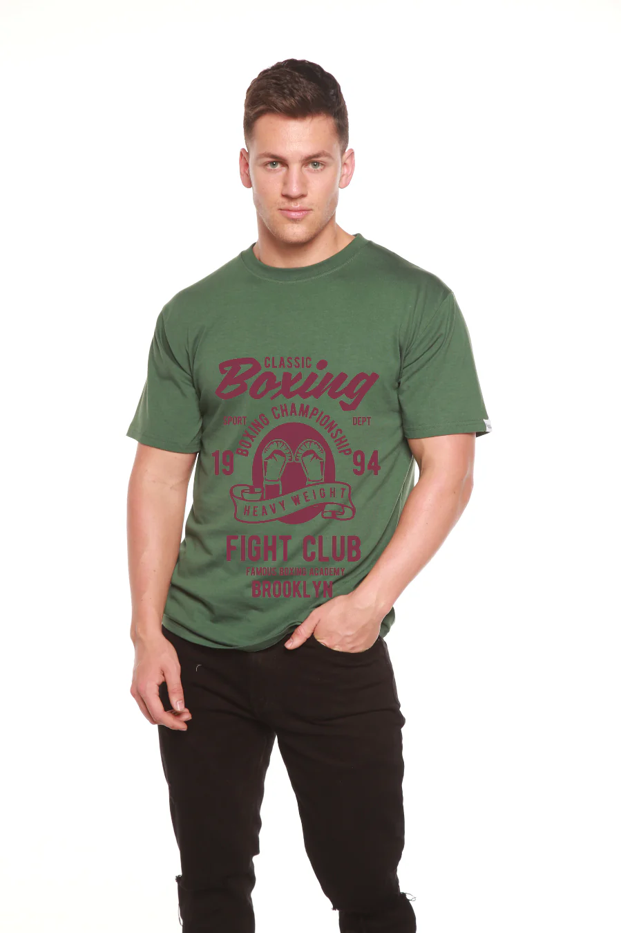 Classic Boxing Men's Bamboo Viscose/Organic Cotton Short Sleeve Graphic T-Shirt - Image 13